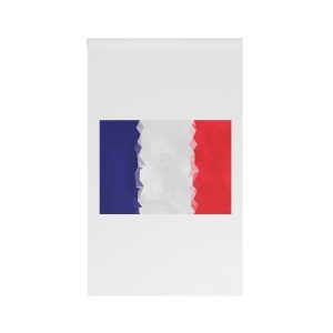 Vector Abstract Stylized Flag of France Triangles House Banner