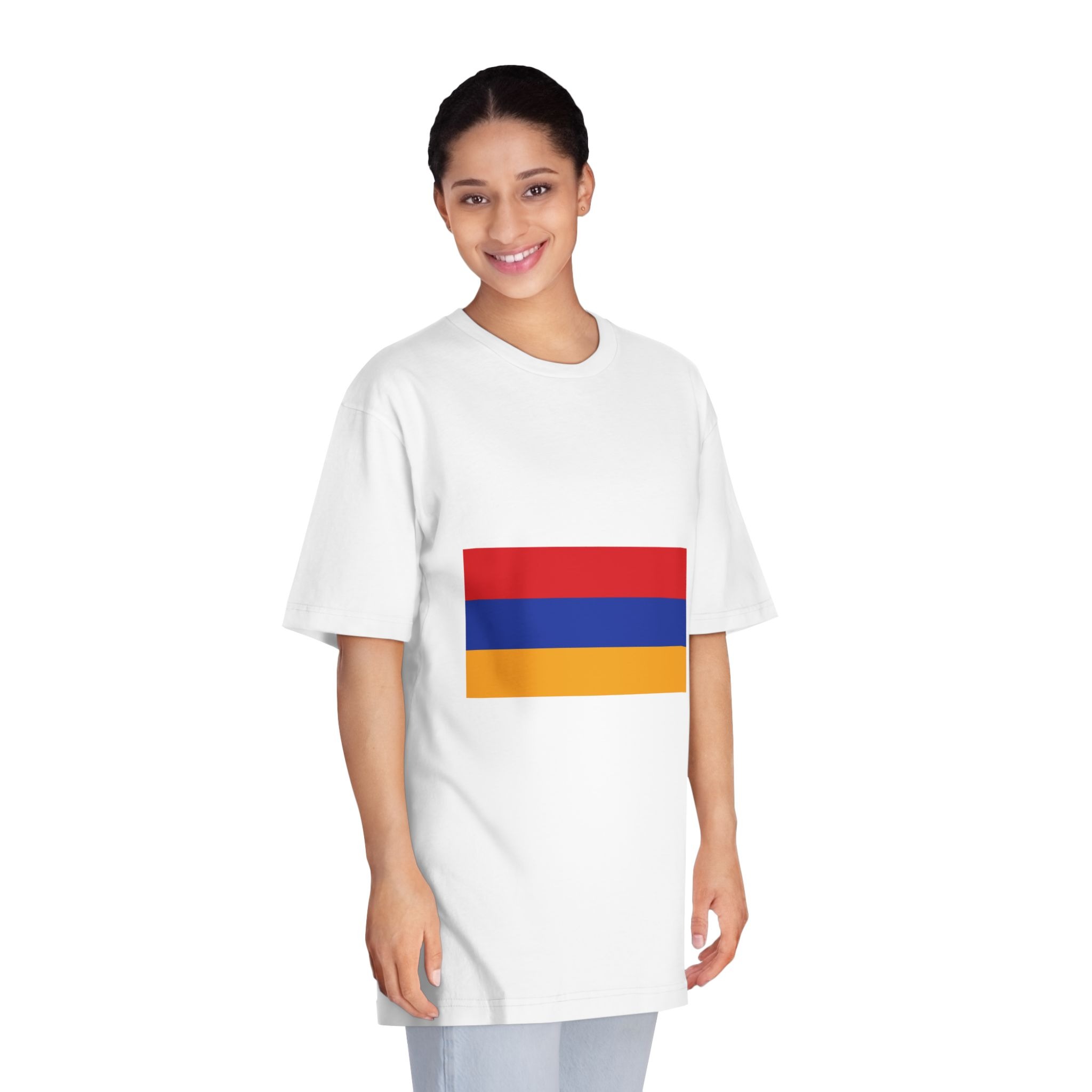 Flag of Armenia Unisex Classic Crewneck T Shirt - Image 3