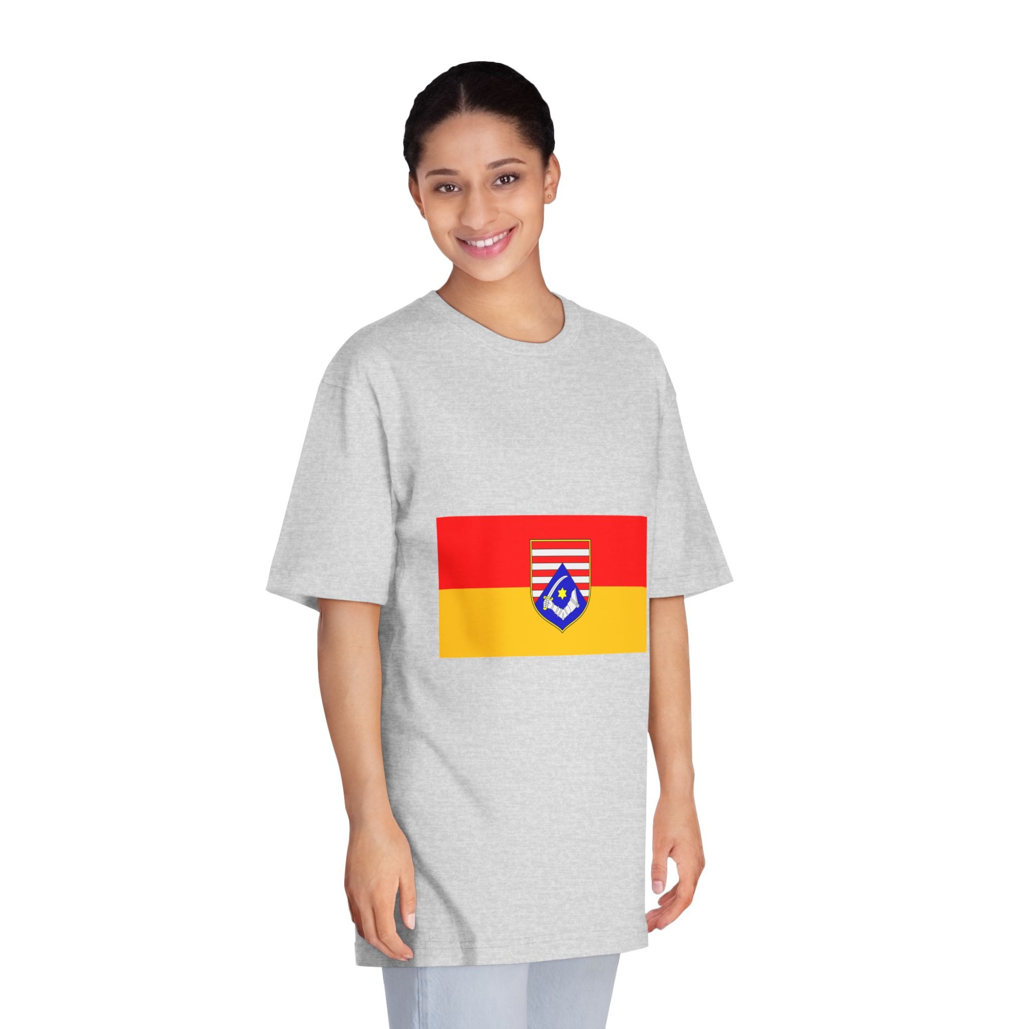 Flag of Karlovac County Unisex Classic Crewneck T Shirt - Image 15