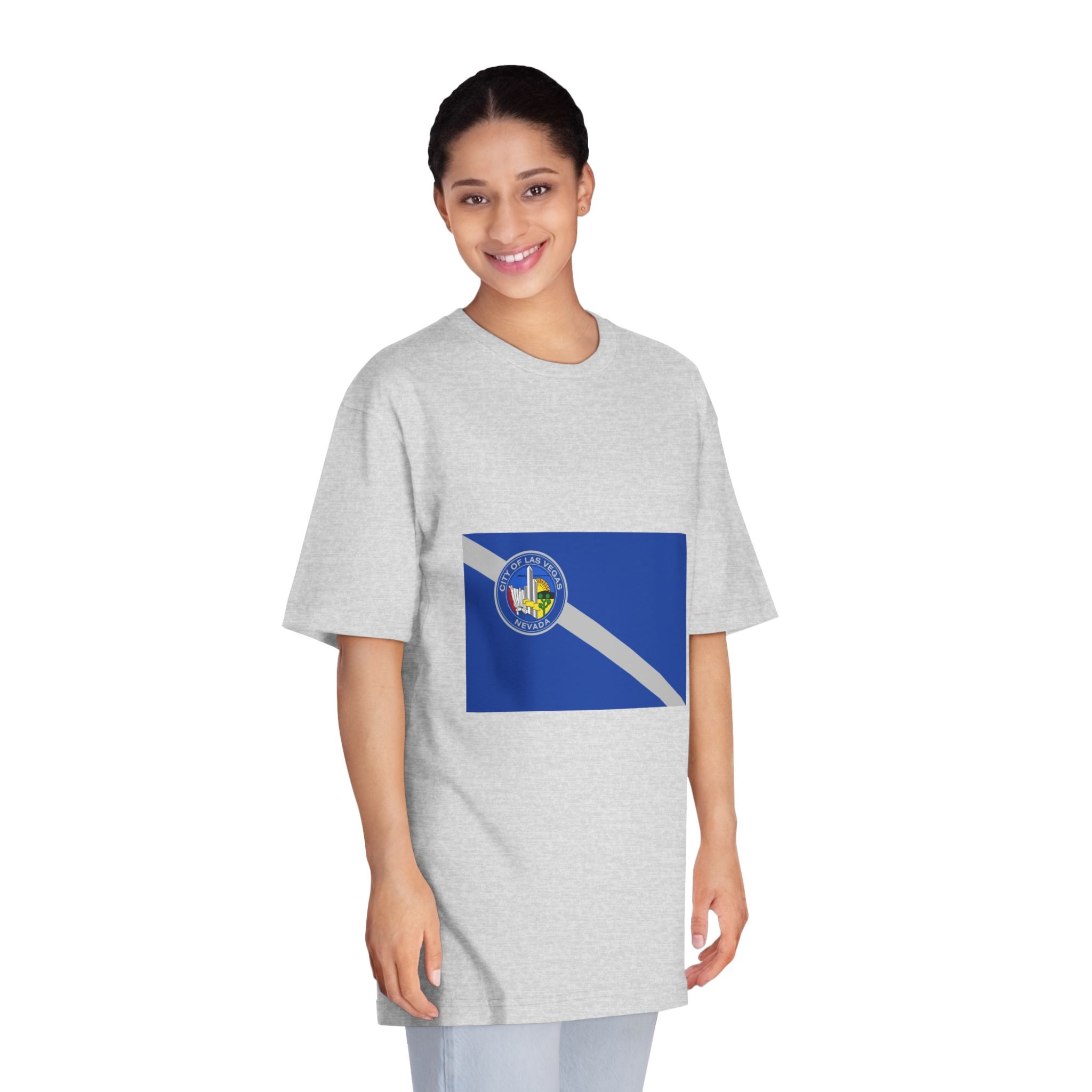 Flag of Las Vegas, Nevada Unisex Classic Crewneck T Shirt - Image 15