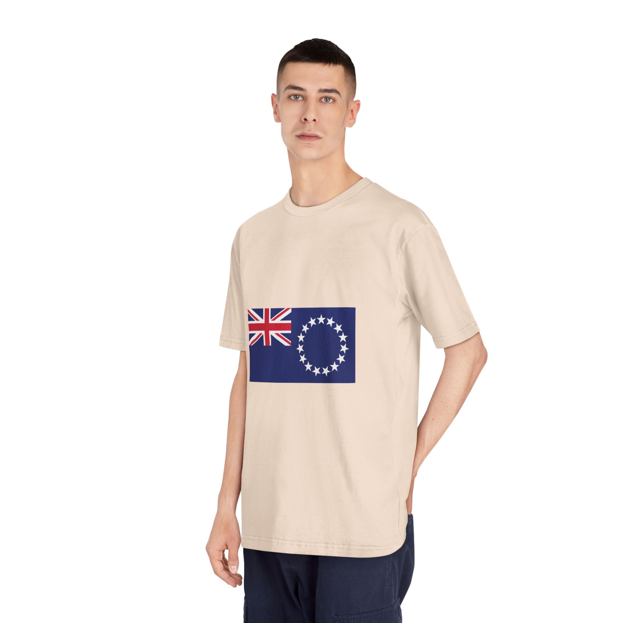 Cook Islands Flag Unisex Classic Crewneck T Shirt - Image 12