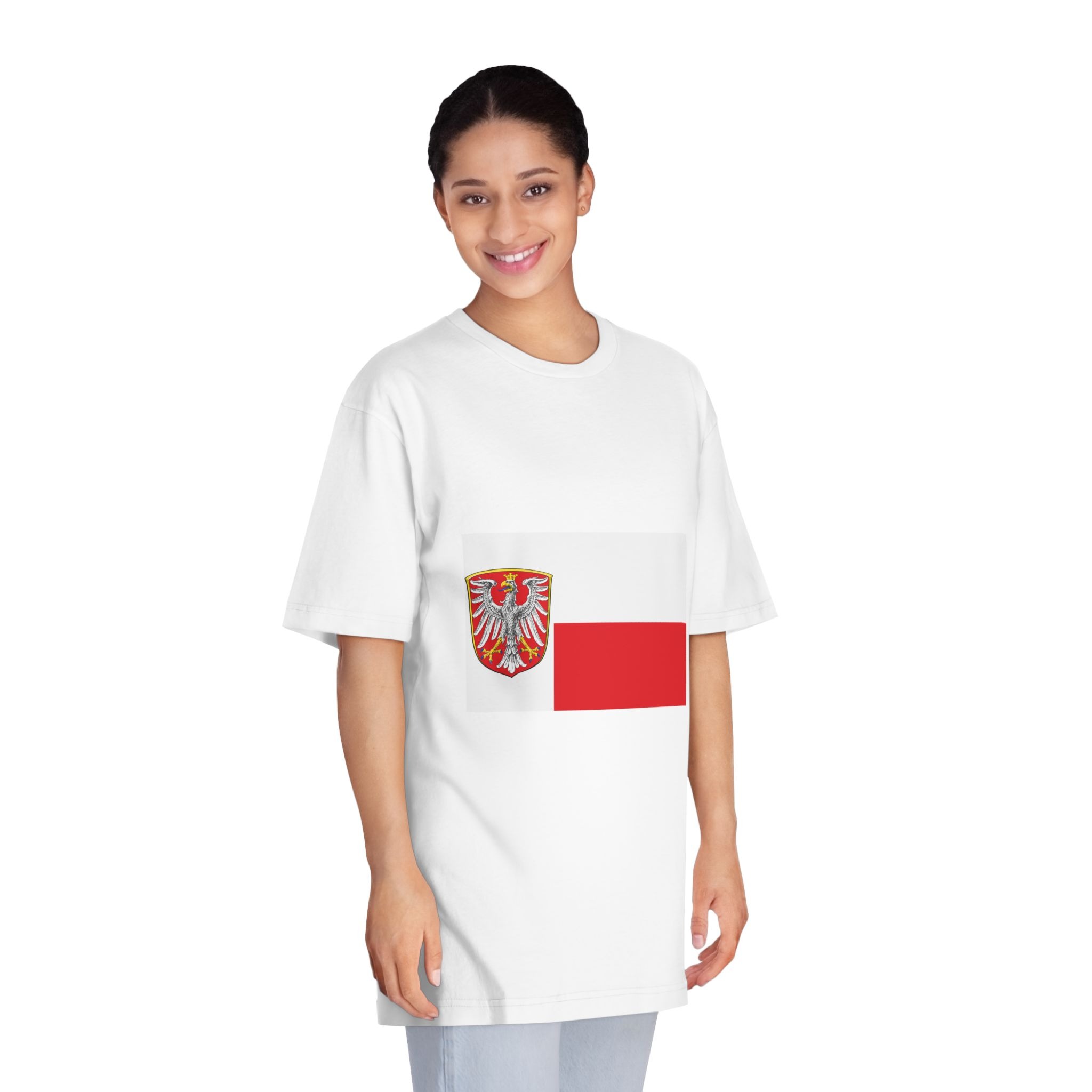 Flag of Frankfurt Am Main Unisex Classic Crewneck T Shirt - Image 3