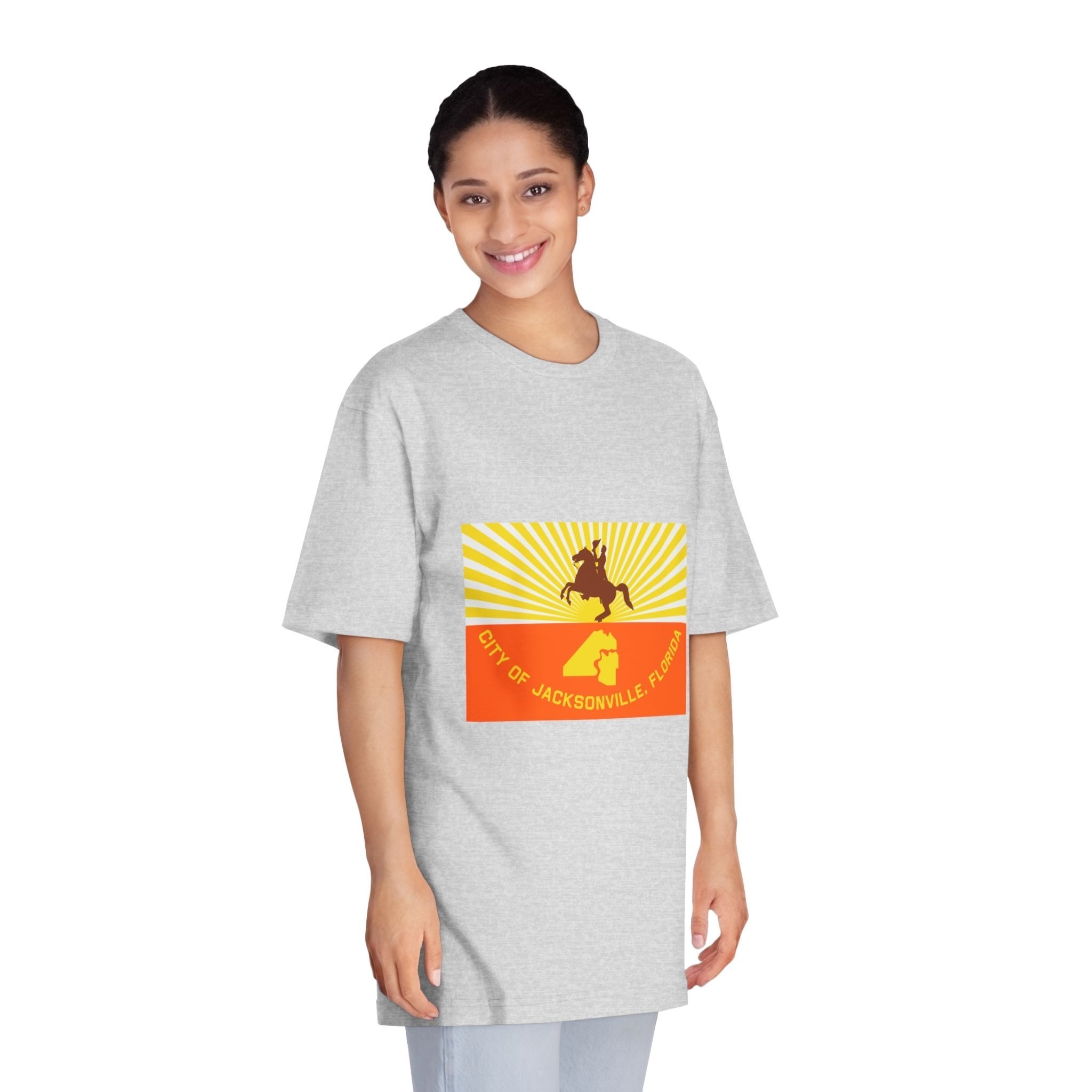 Flag of Jacksonville, Florida Unisex Classic Crewneck T Shirt - Image 15