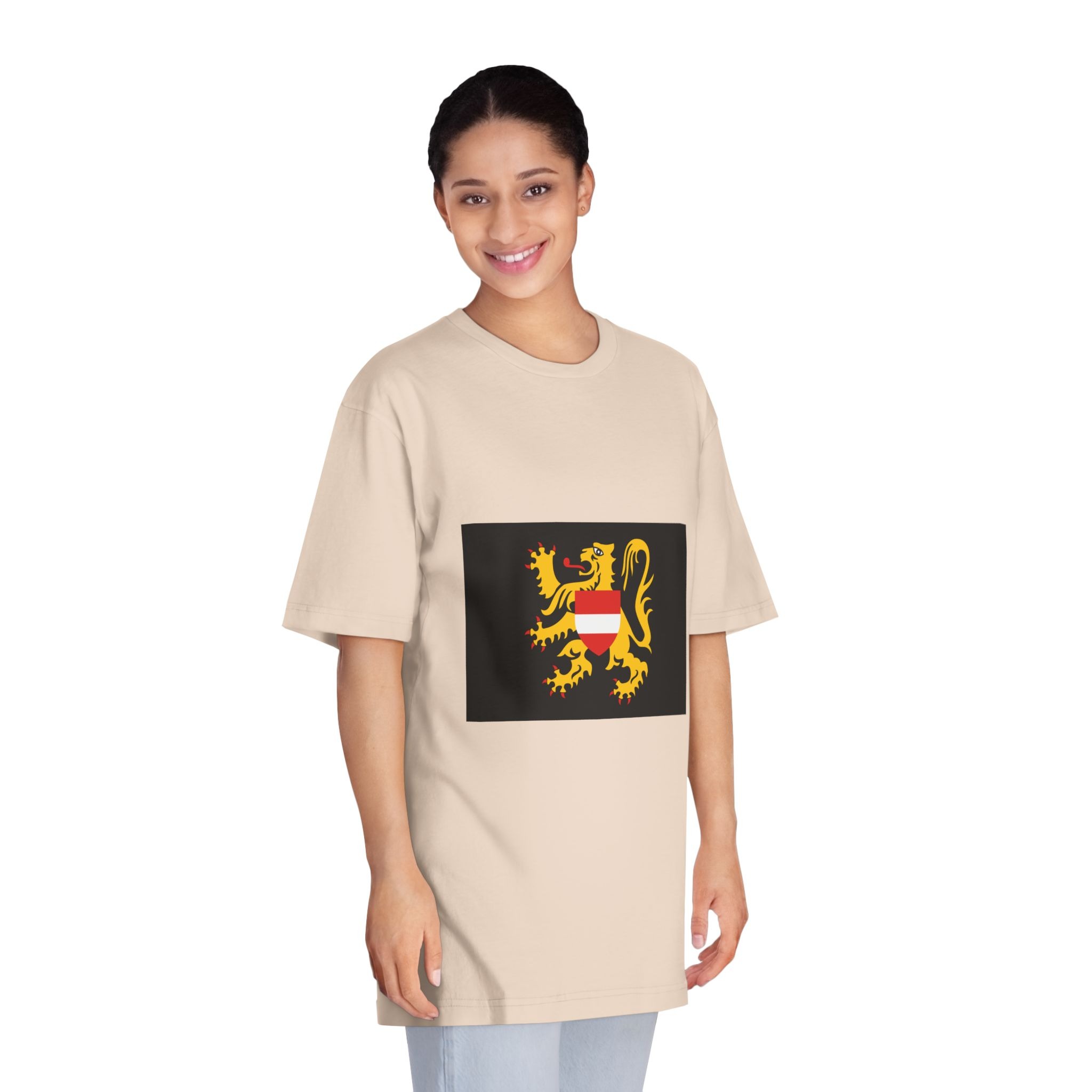 Flag of Flemish Brabant Unisex Classic Crewneck T Shirt - Image 11
