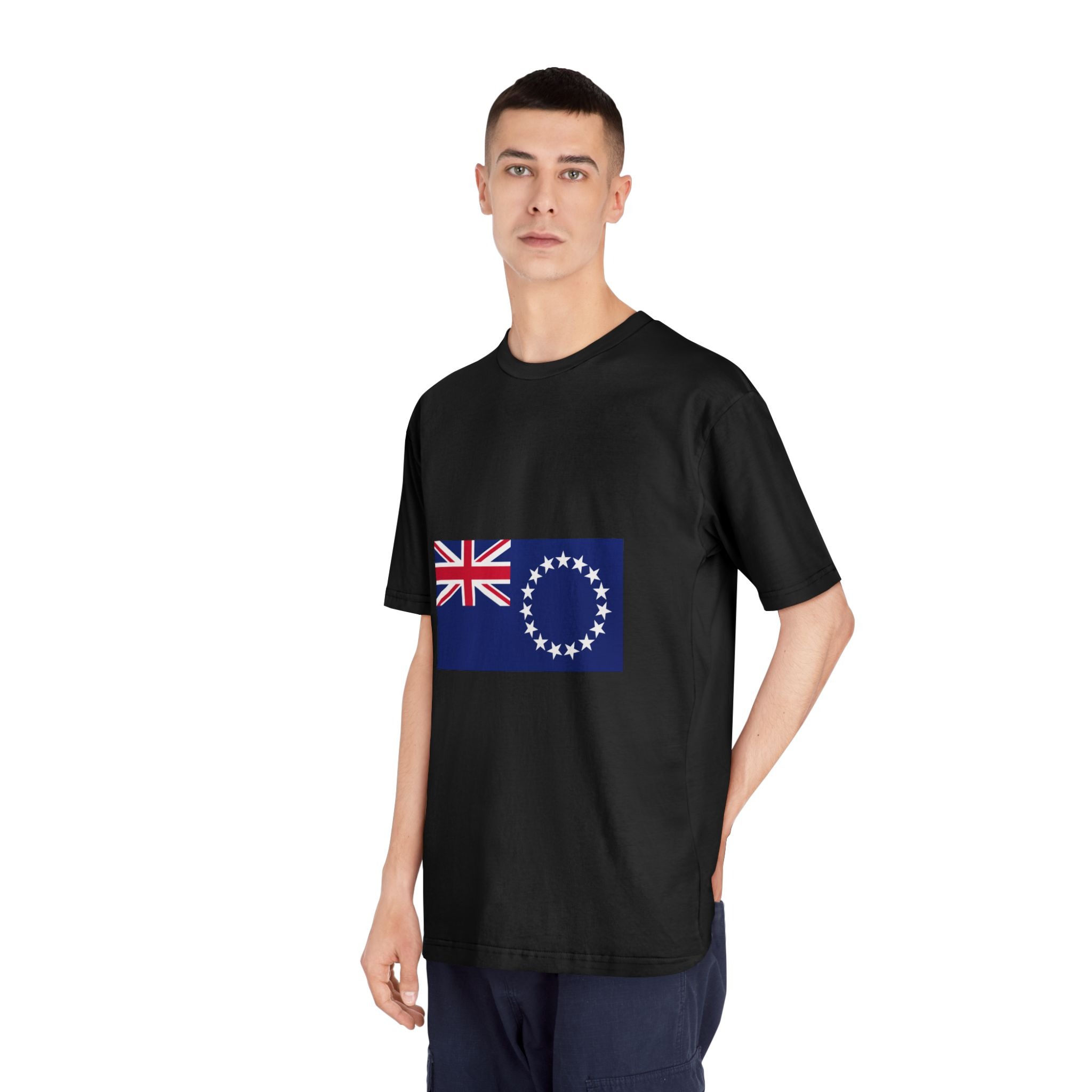 Cook Islands Flag Unisex Classic Crewneck T Shirt - Image 8