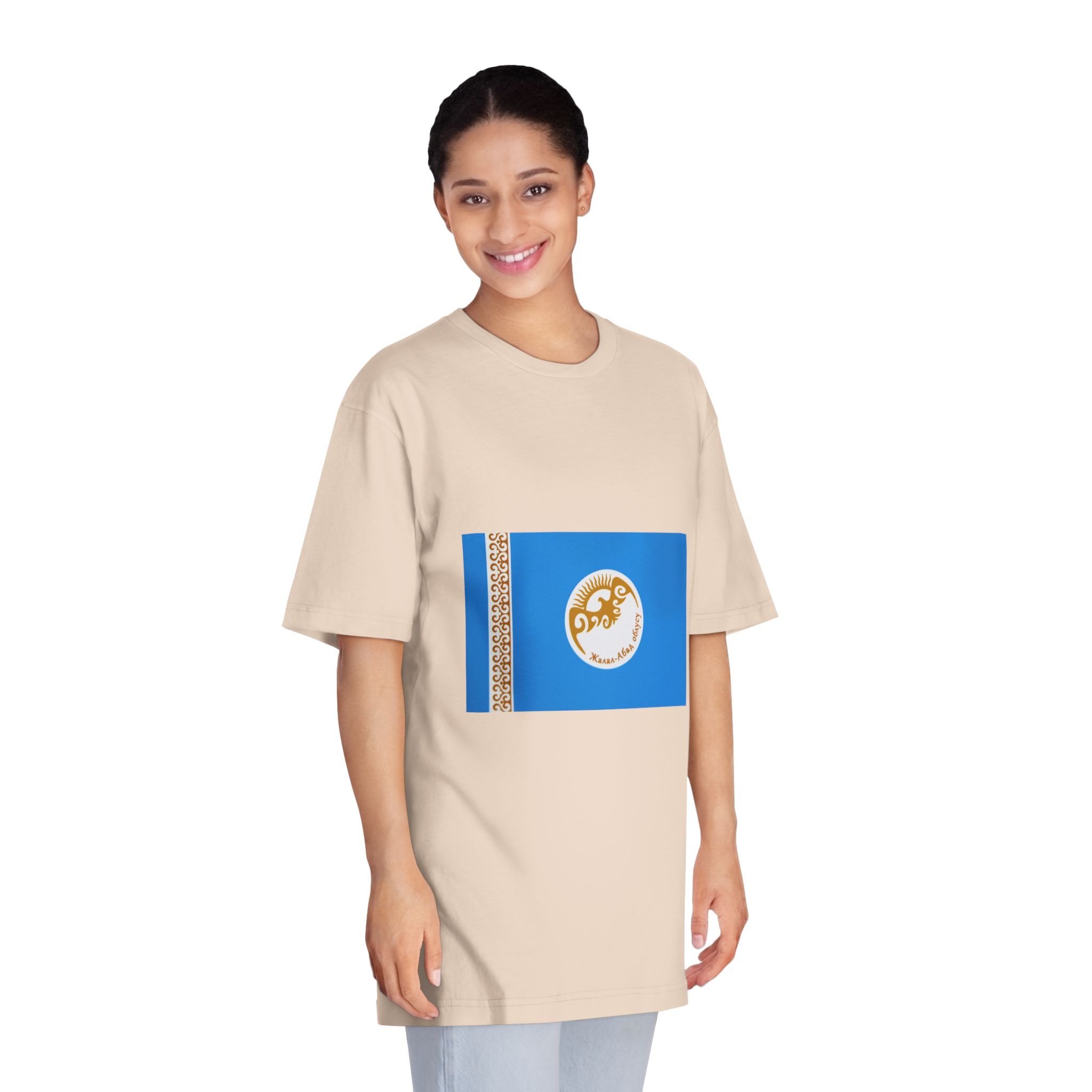 Flag of Jalal Abad Region Unisex Classic Crewneck T Shirt - Image 11