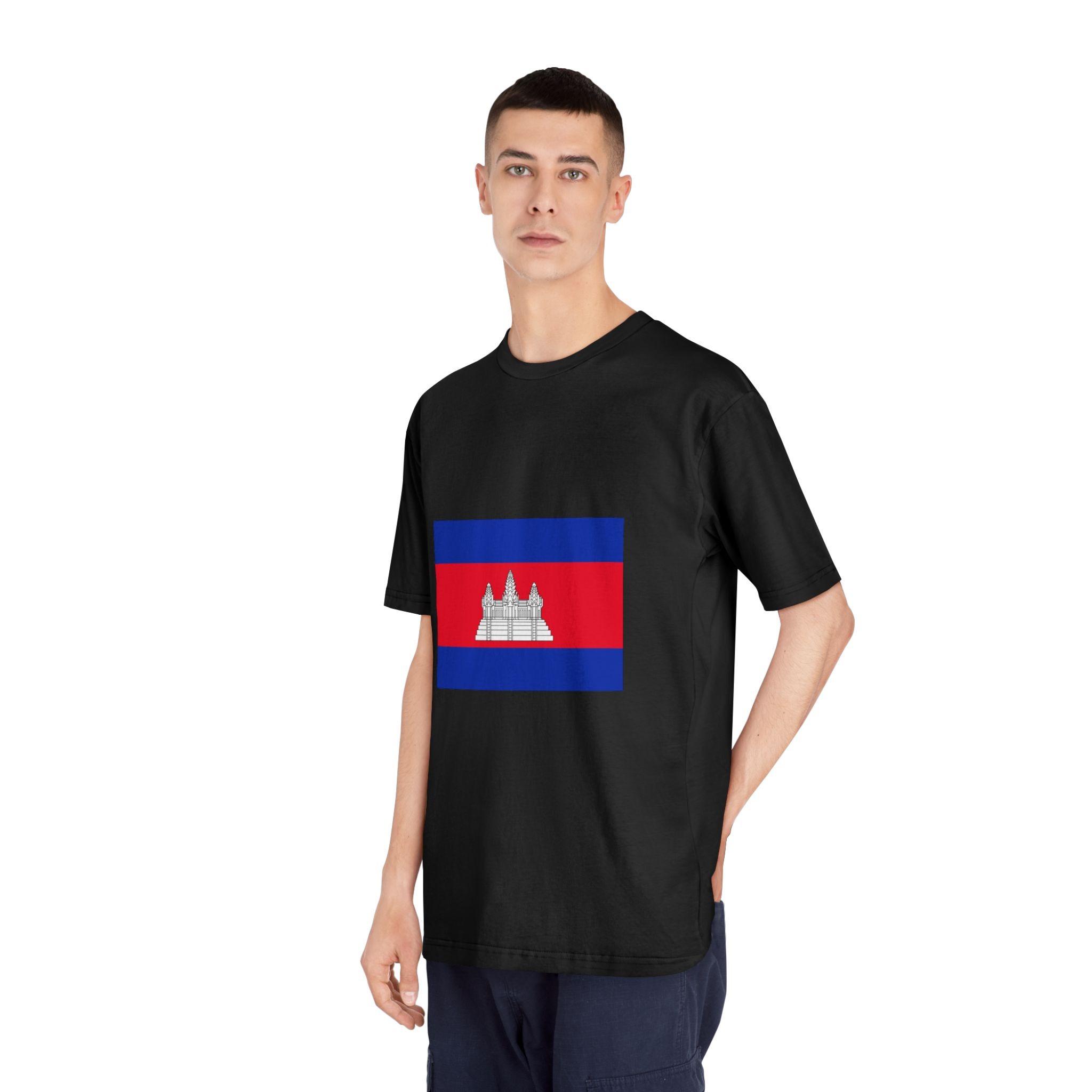 Flag of Cambodia Unisex Classic Crewneck T Shirt - Image 8