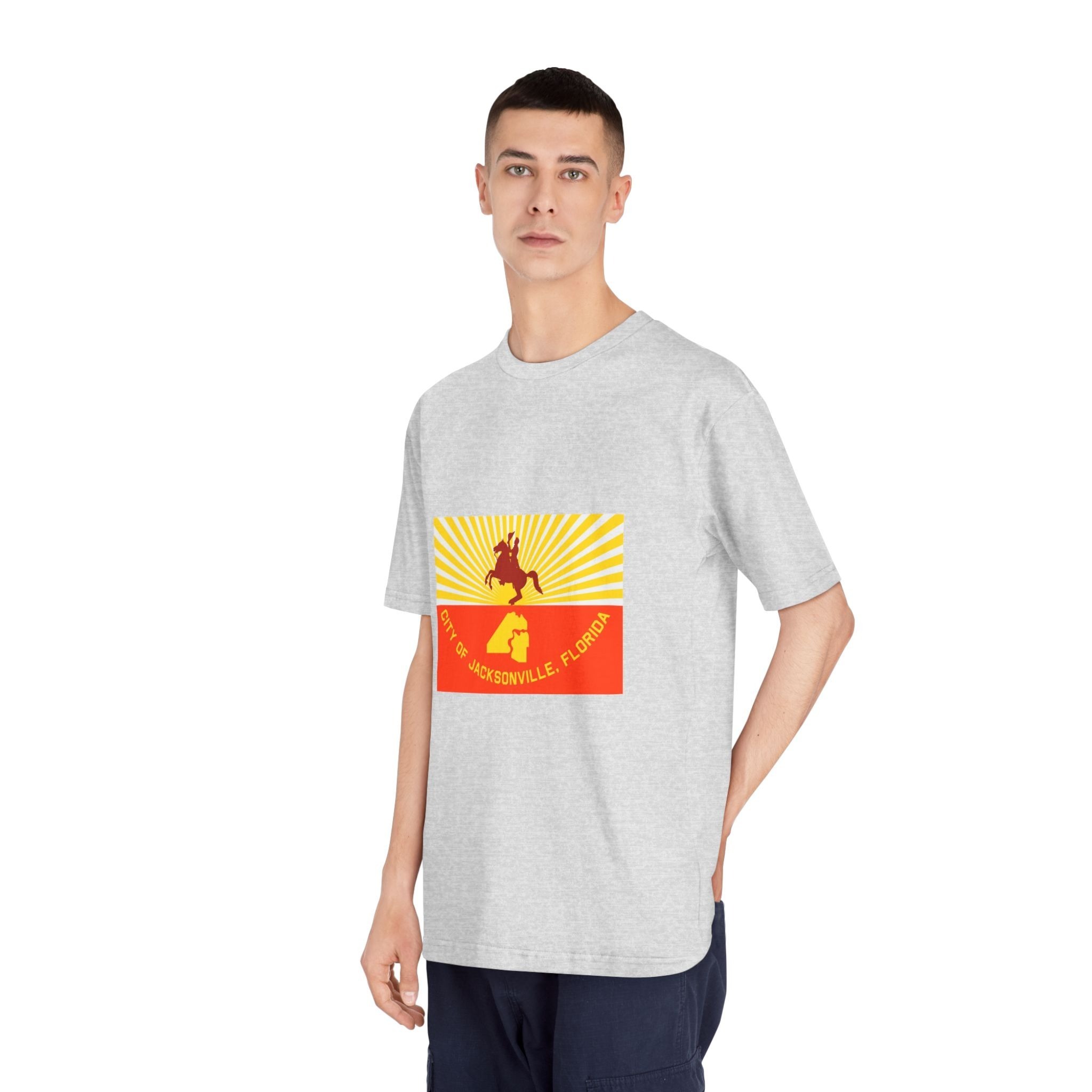 Flag of Jacksonville Florida Unisex Classic Crewneck T Shirt - Image 16