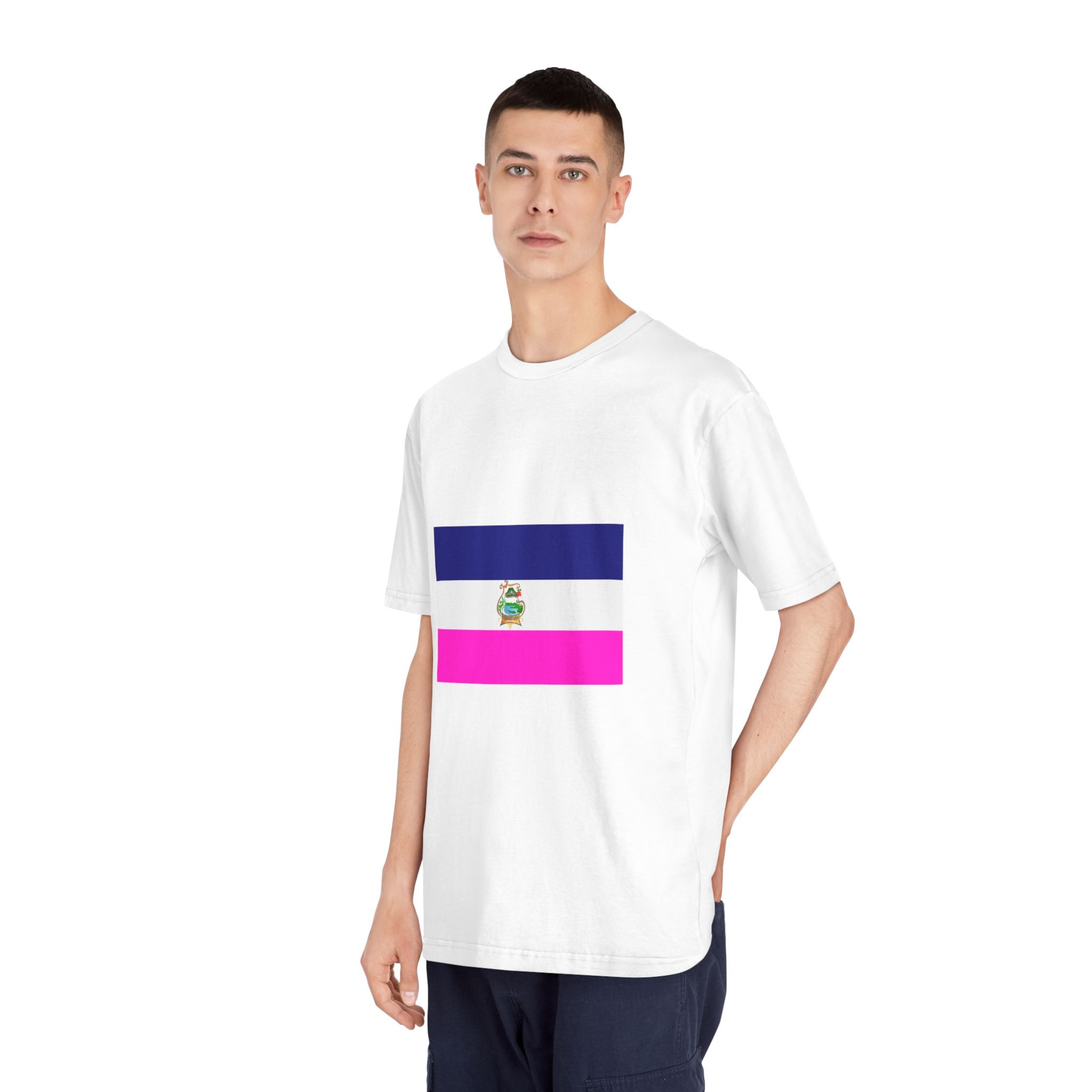 Bandera de Cuscatlán Unisex Classic Crewneck T Shirt - Image 4