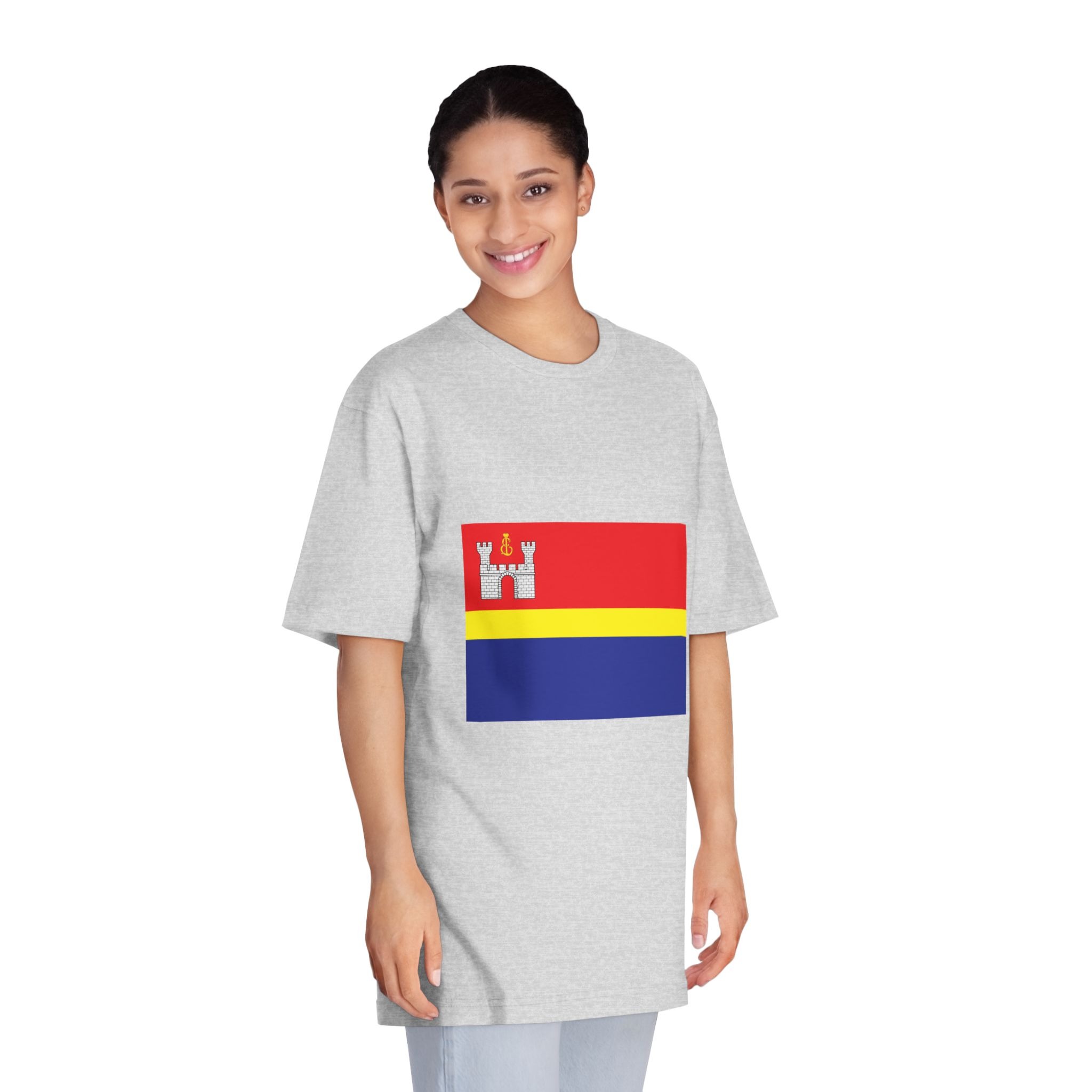 Flag of Kaliningrad Oblast Unisex Classic Crewneck T Shirt - Image 15