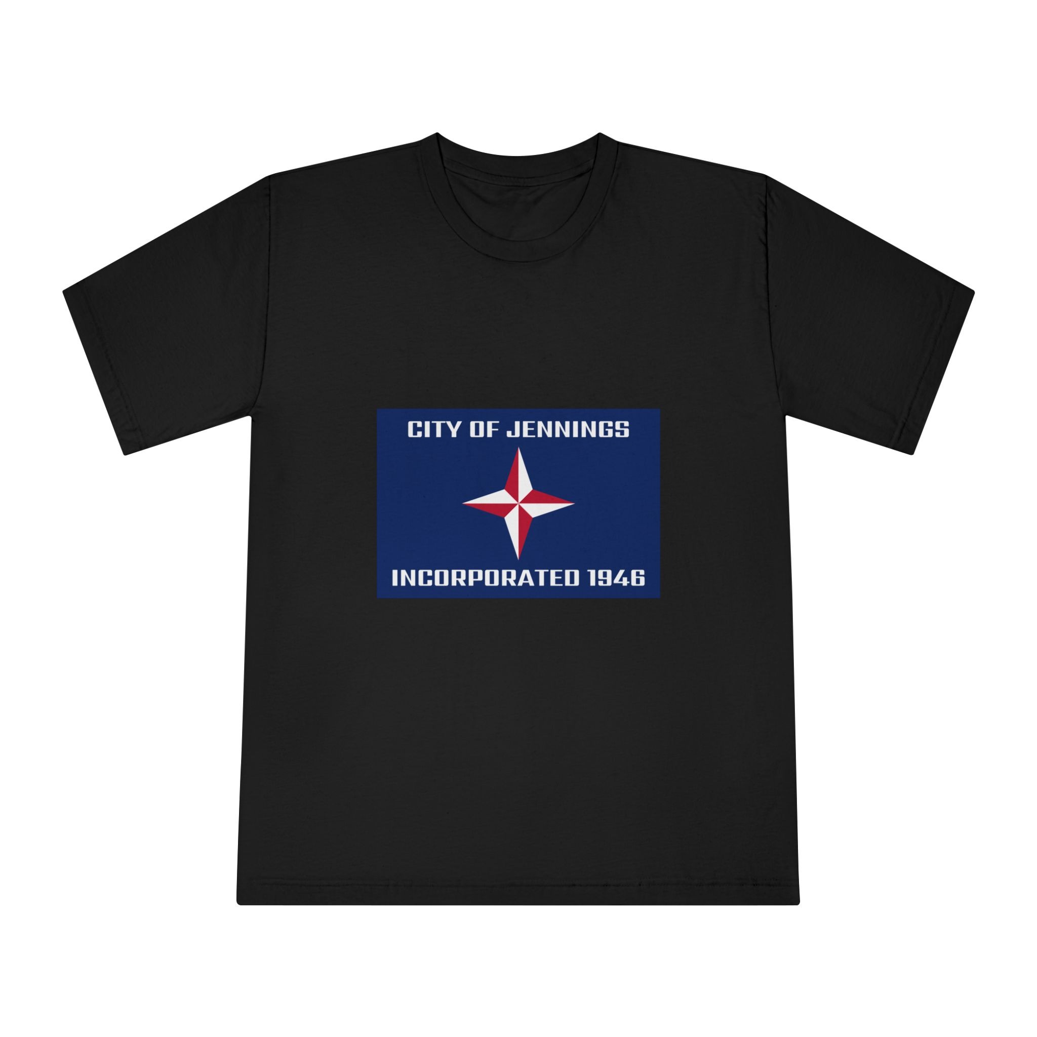 Flag of Jennings, Missouri Unisex Classic Crewneck T Shirt - Image 5