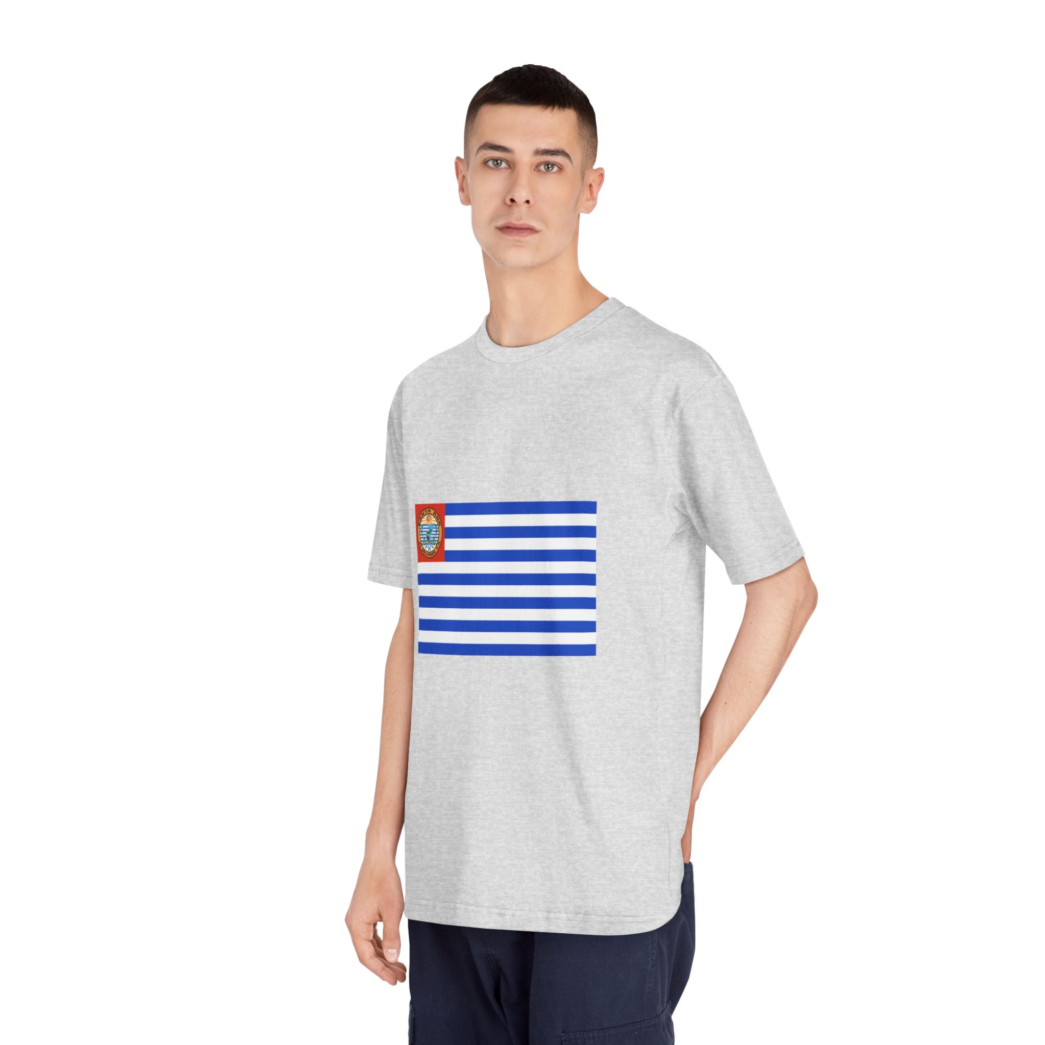Bandera de Santa Ana, El Salvador Unisex Classic Crewneck T Shirt - Image 16
