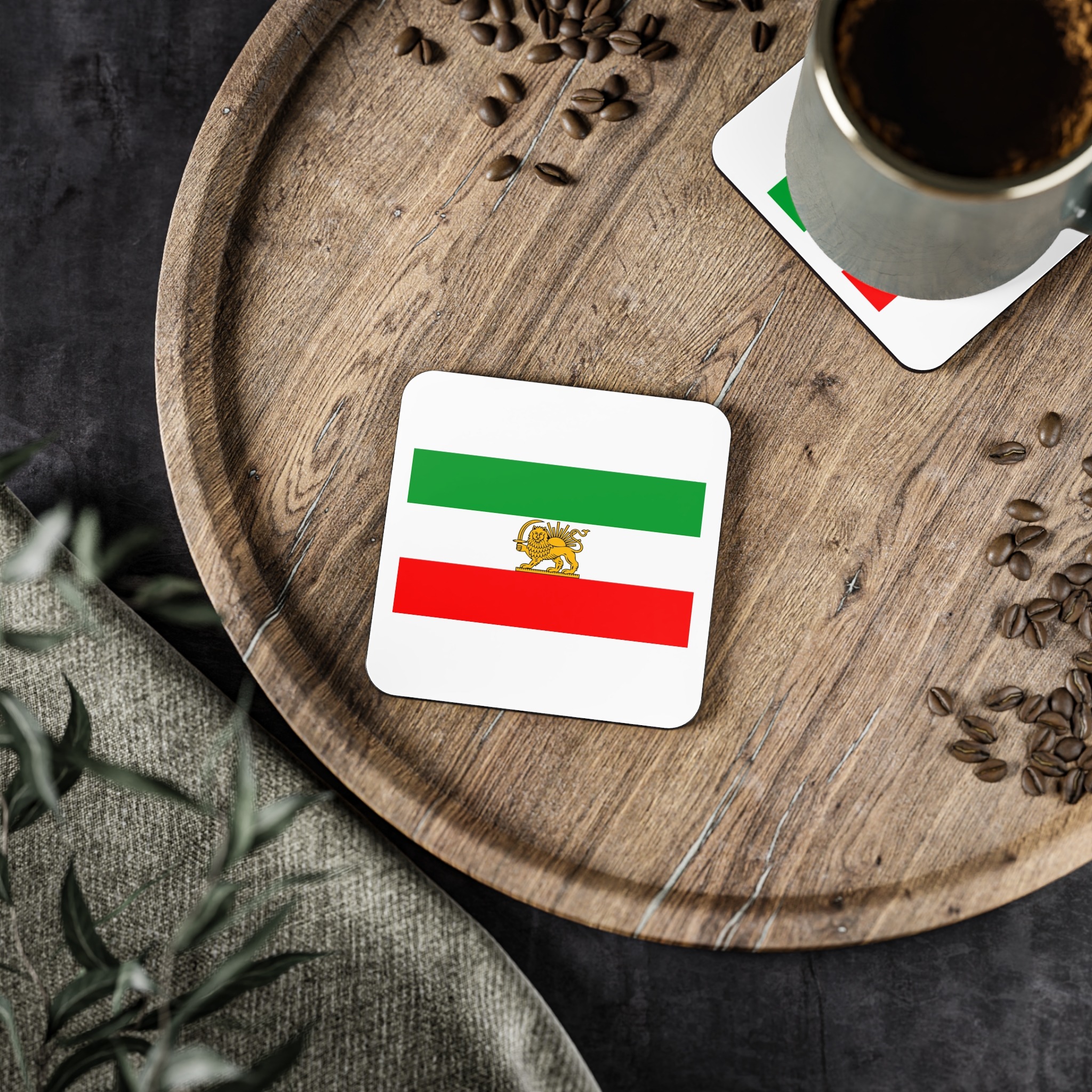 State Flag of Iran 1964 1980 Coasters - Image 5