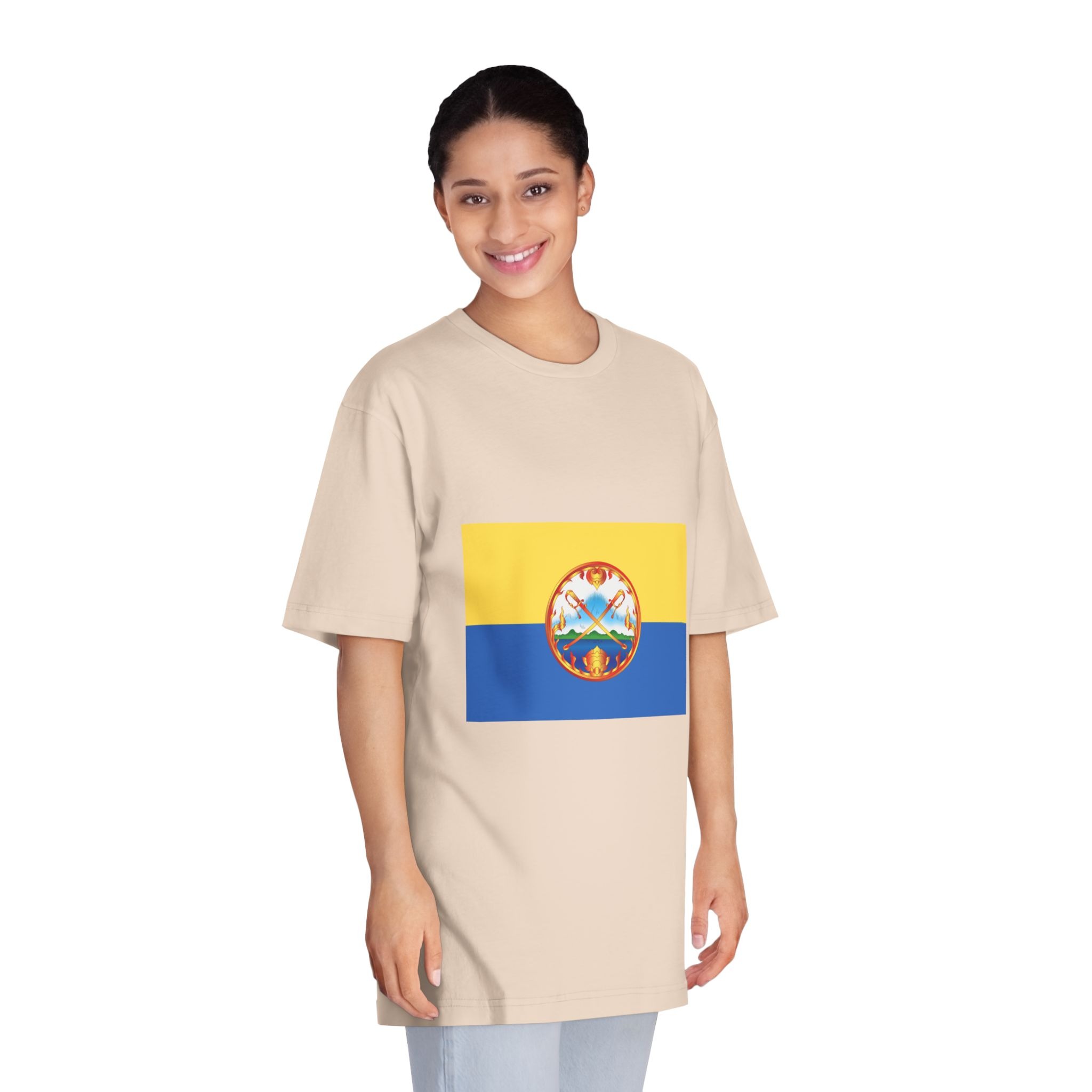 Flag of Krabi (blue Yellow) Unisex Classic Crewneck T Shirt - Image 11