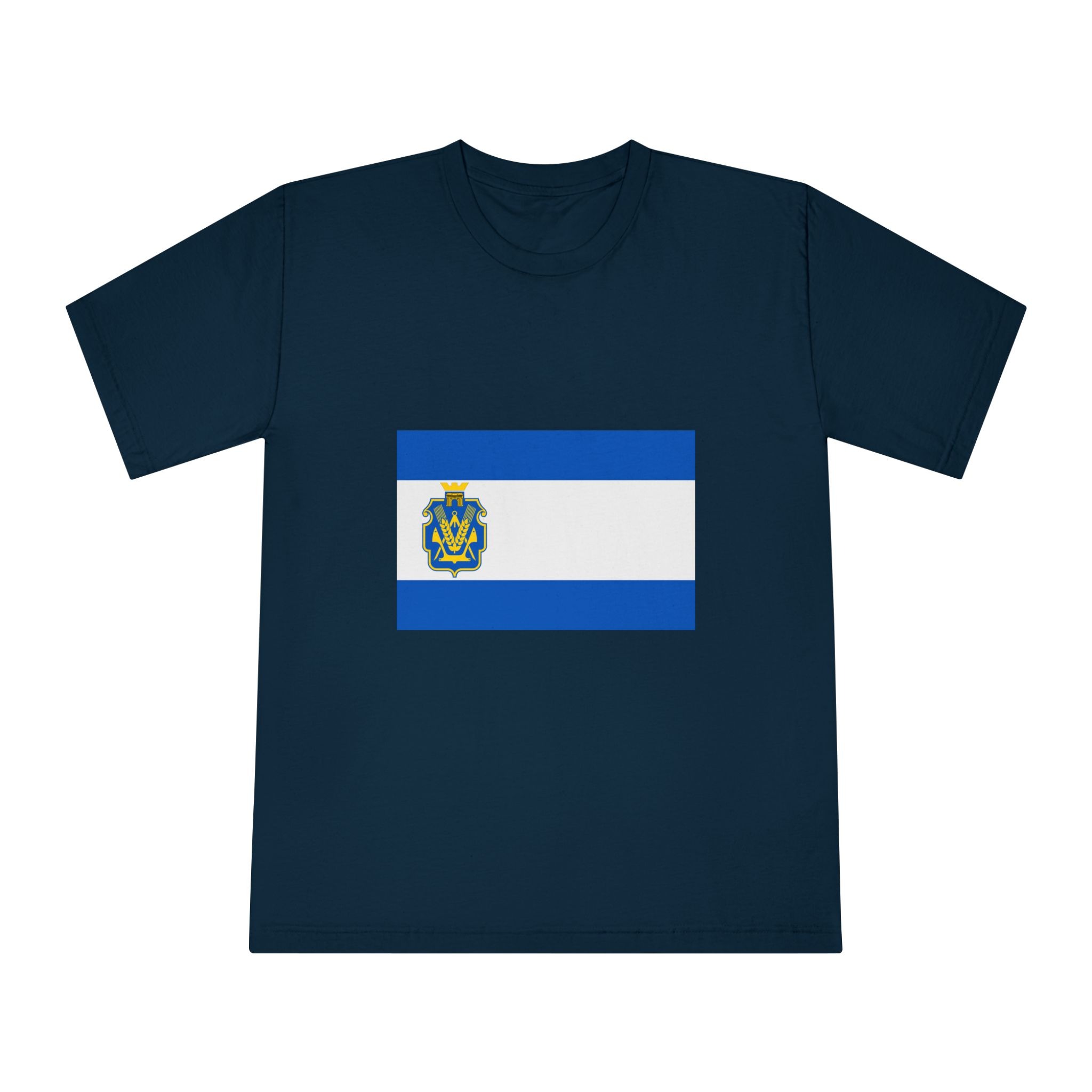 Flag of Kherson Oblast Unisex Classic Crewneck T Shirt - Image 17