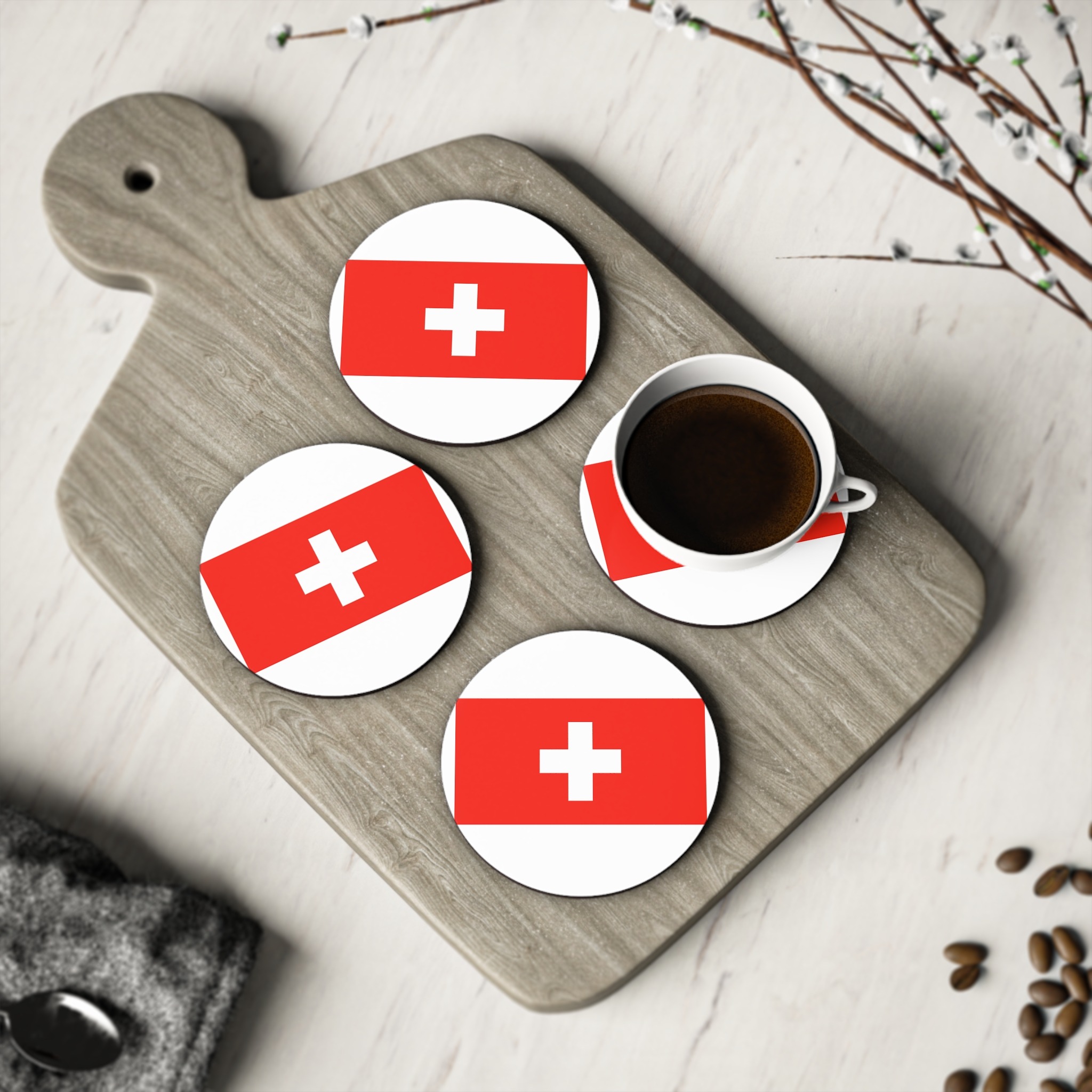 Switzerland Flag Coasters - Image 4