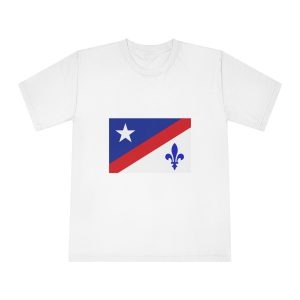 Drapeau Francoamericain Frenchamerican Tricolor Flag Symbol Francophone Comm Unisex Classic Crewneck T Shirt