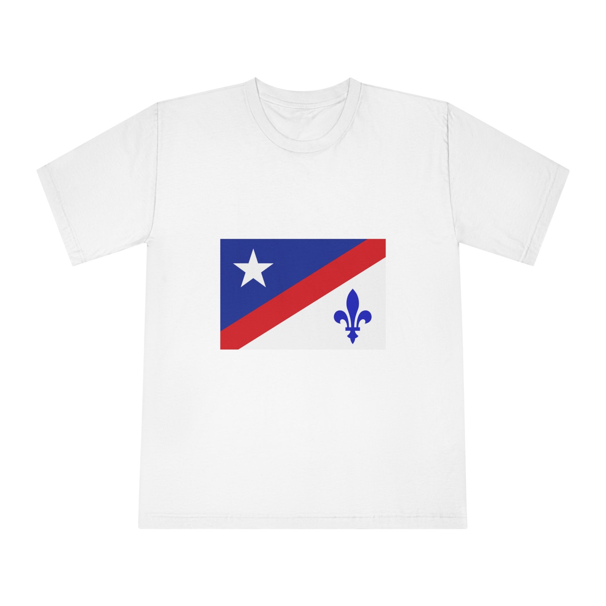 Drapeau Francoamericain Frenchamerican Tricolor Flag Symbol Francophone Comm Unisex Classic Crewneck T Shirt