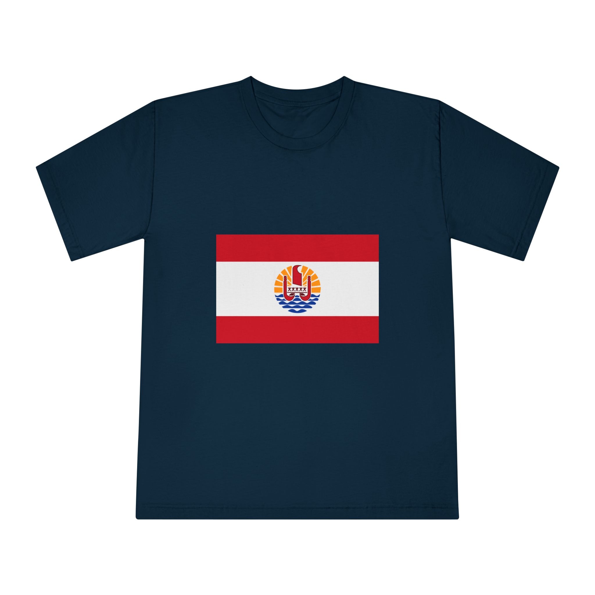 Flag of French Polynesia Unisex Classic Crewneck T Shirt - Image 17