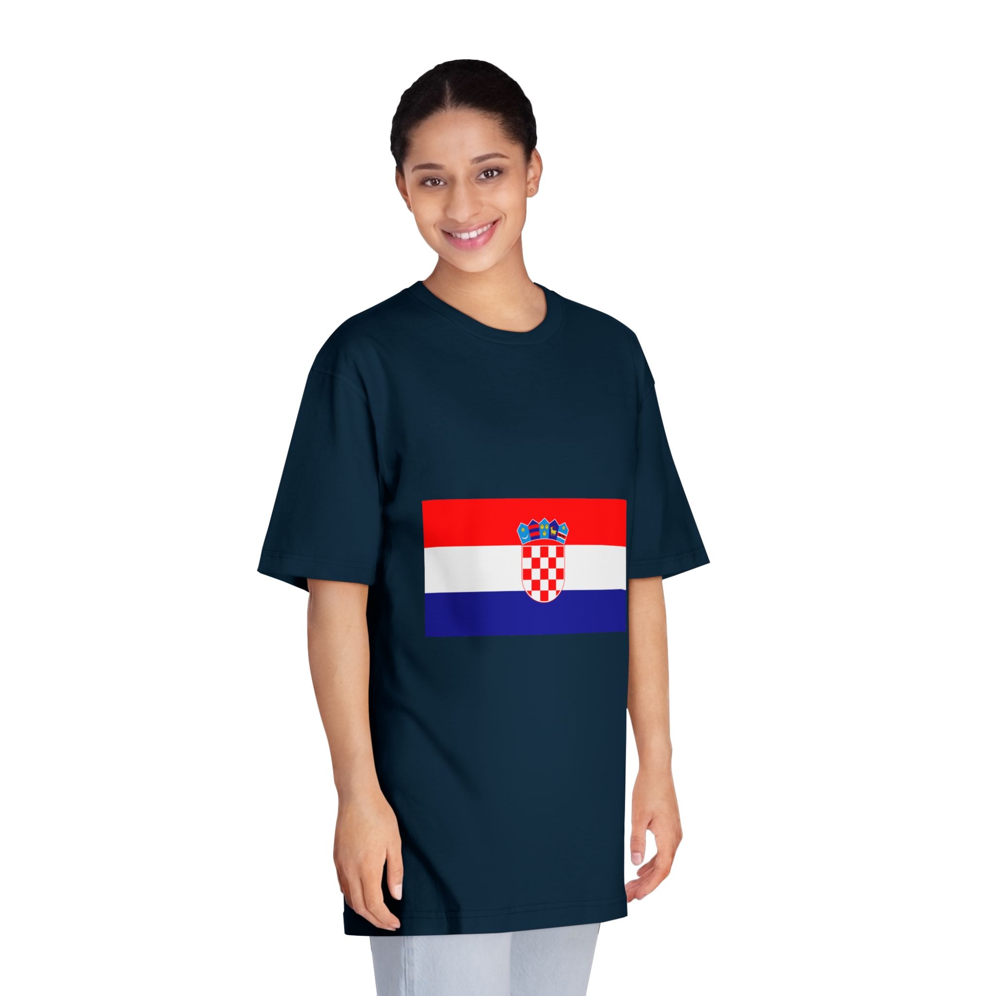 Flag of Croatia Unisex Classic Crewneck T Shirt - Image 19
