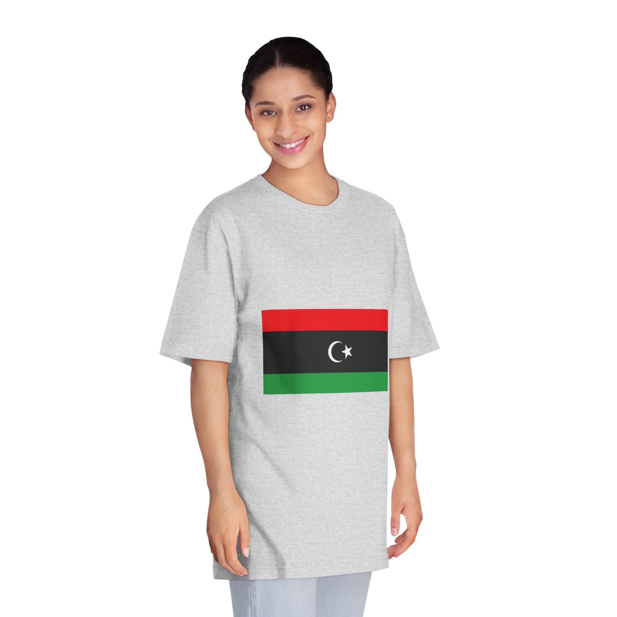 Flag of Libya Unisex Classic Crewneck T Shirt - Image 15