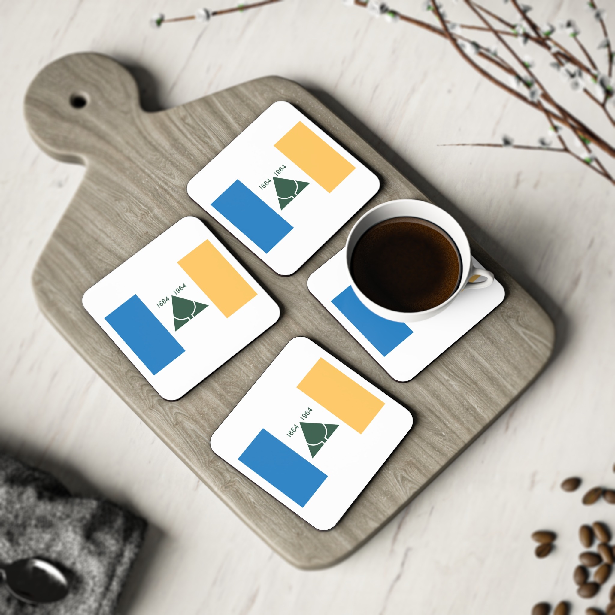 New Jersey Tricentennial Flag Coasters - Image 8
