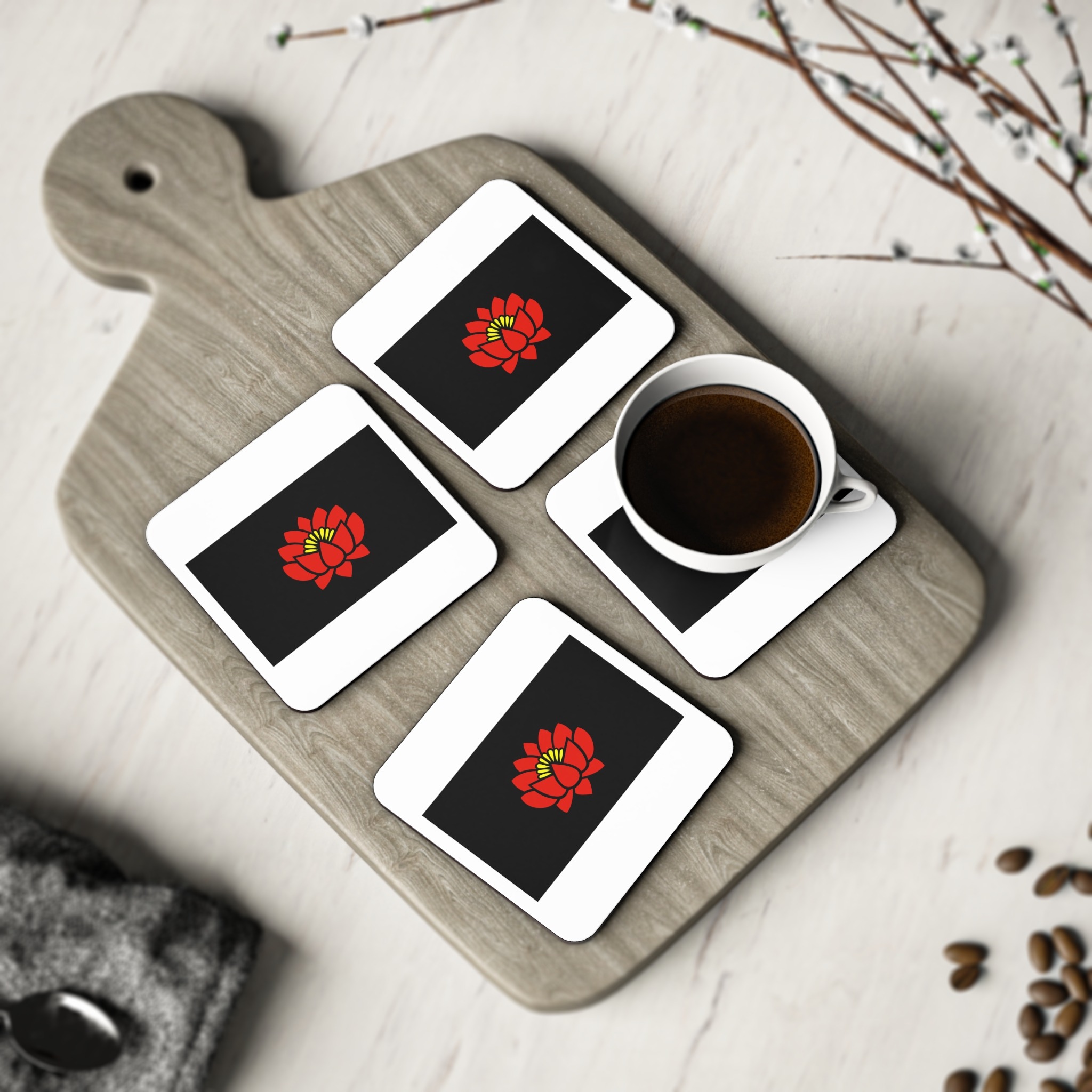 Proposed Yi Flag Ethnic Cultural Banner Yi People Southwest China Symbol Unity Coasters - Image 8