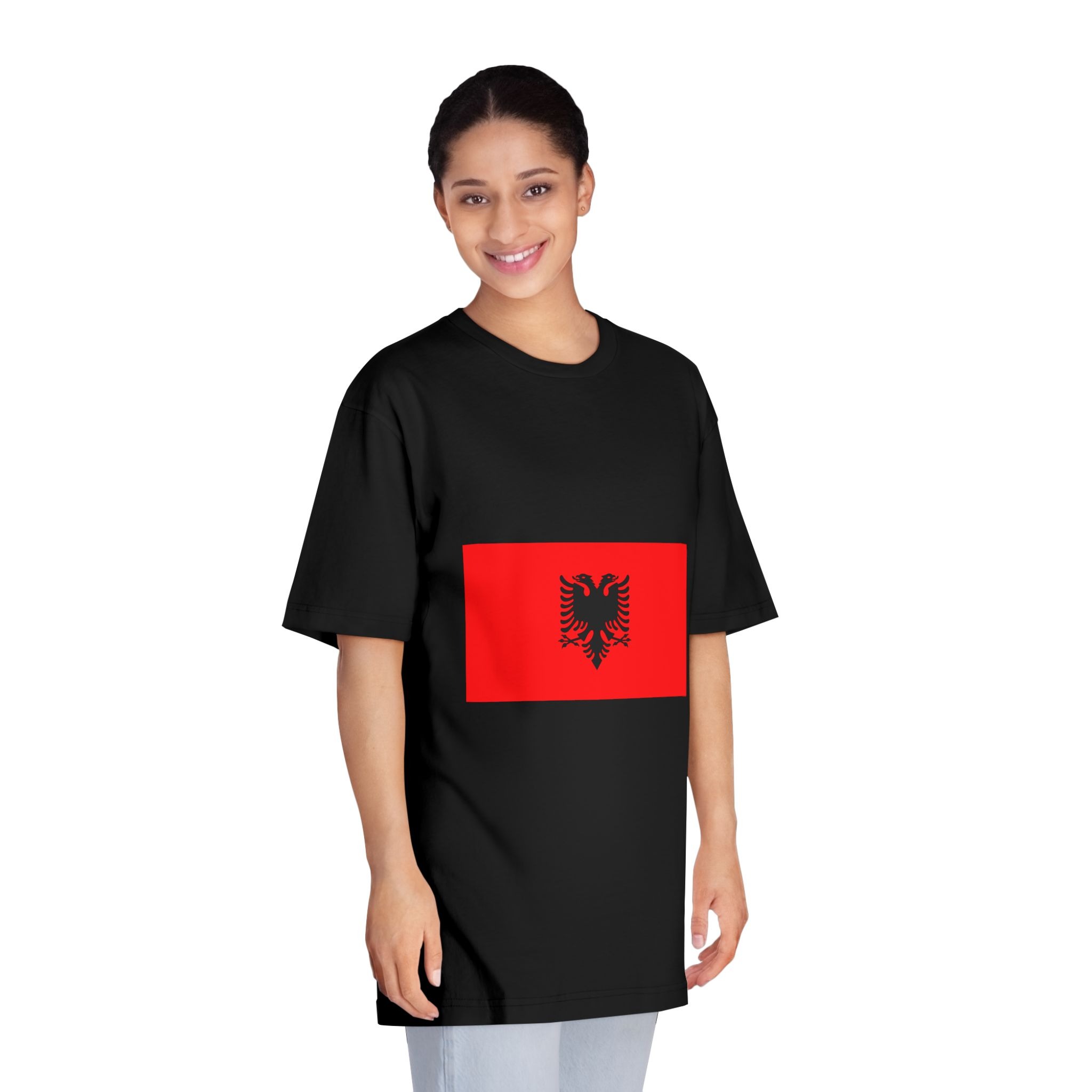 Albanian Flag Unisex Classic Crewneck T Shirt - Image 7
