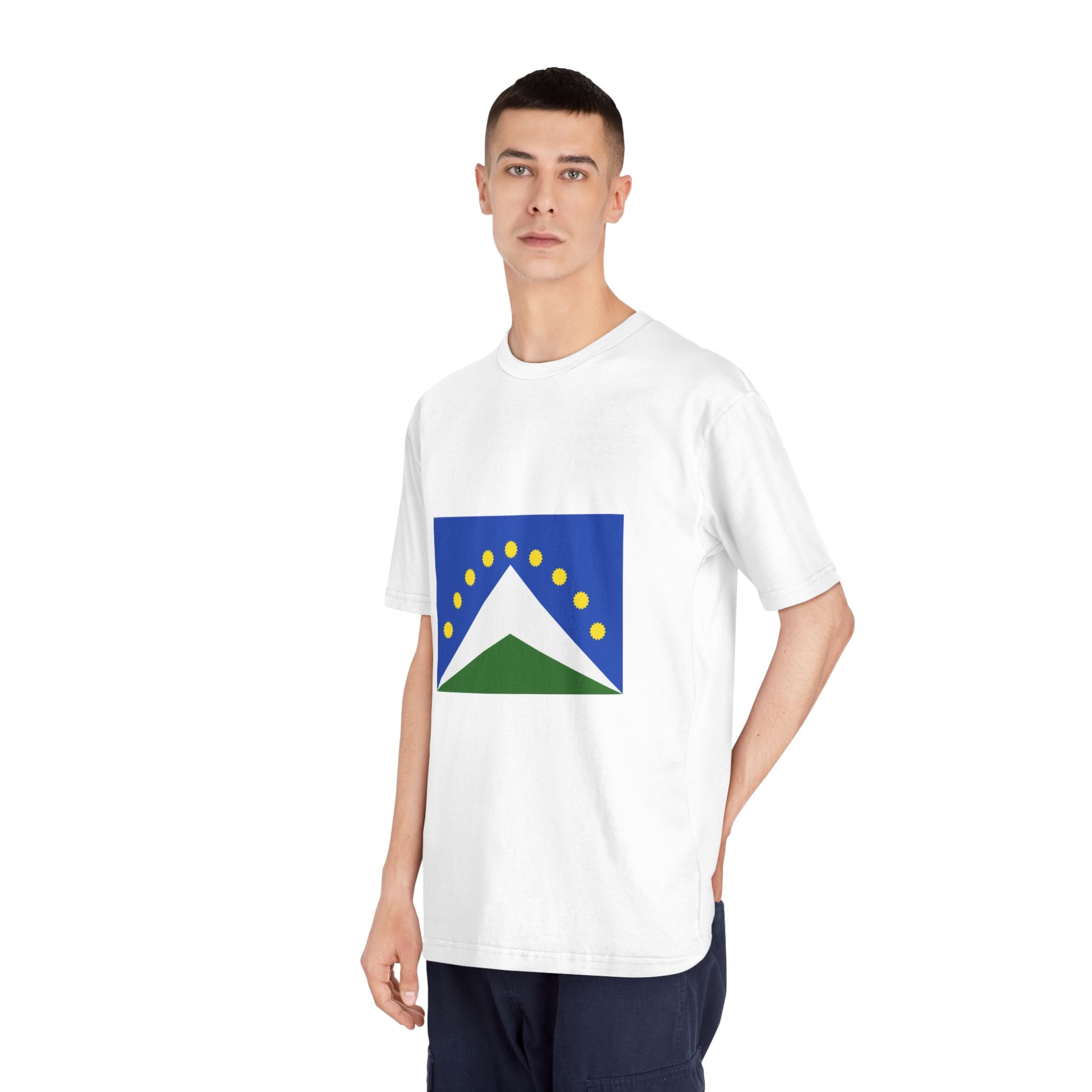Flag of Junin Unisex Classic Crewneck T Shirt - Image 4