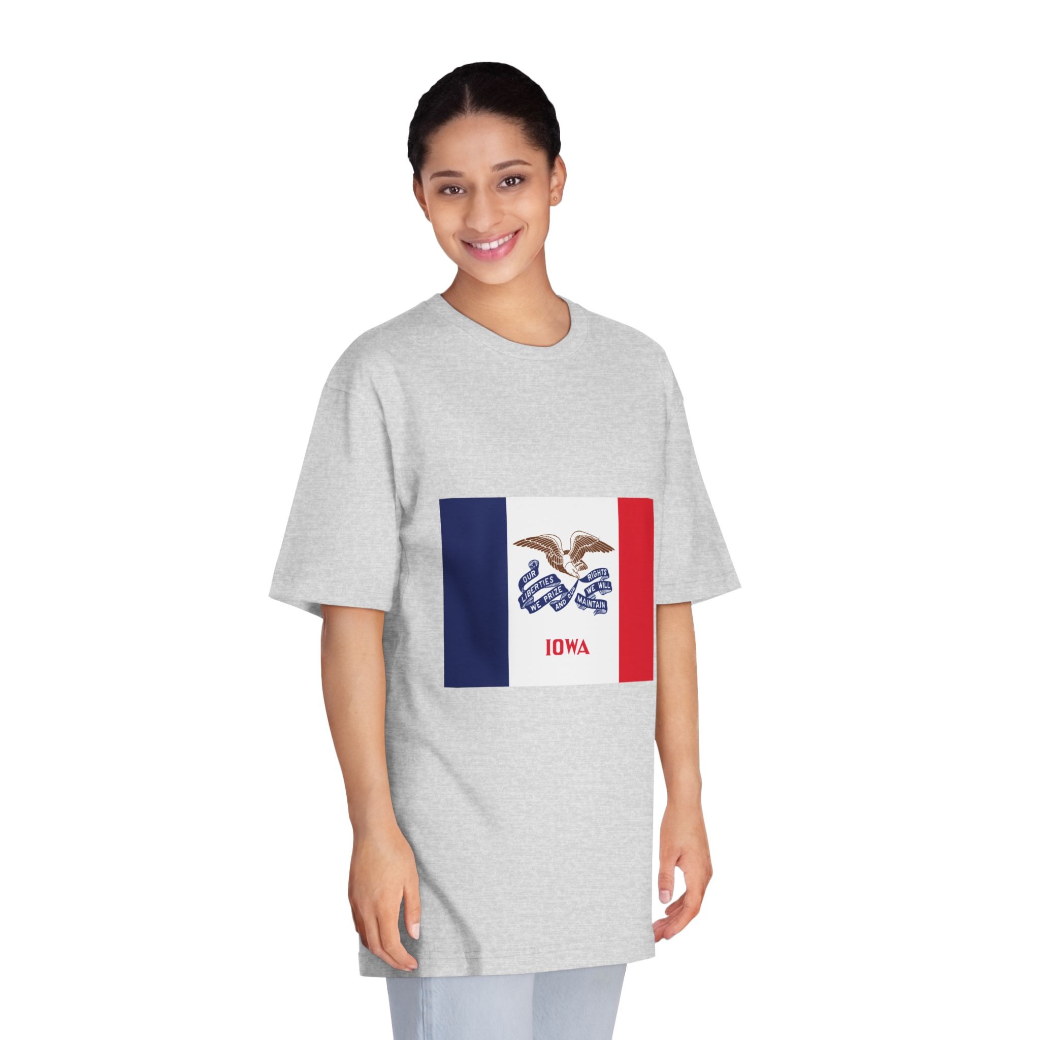 Flag of Iowa Unisex Classic Crewneck T Shirt - Image 15