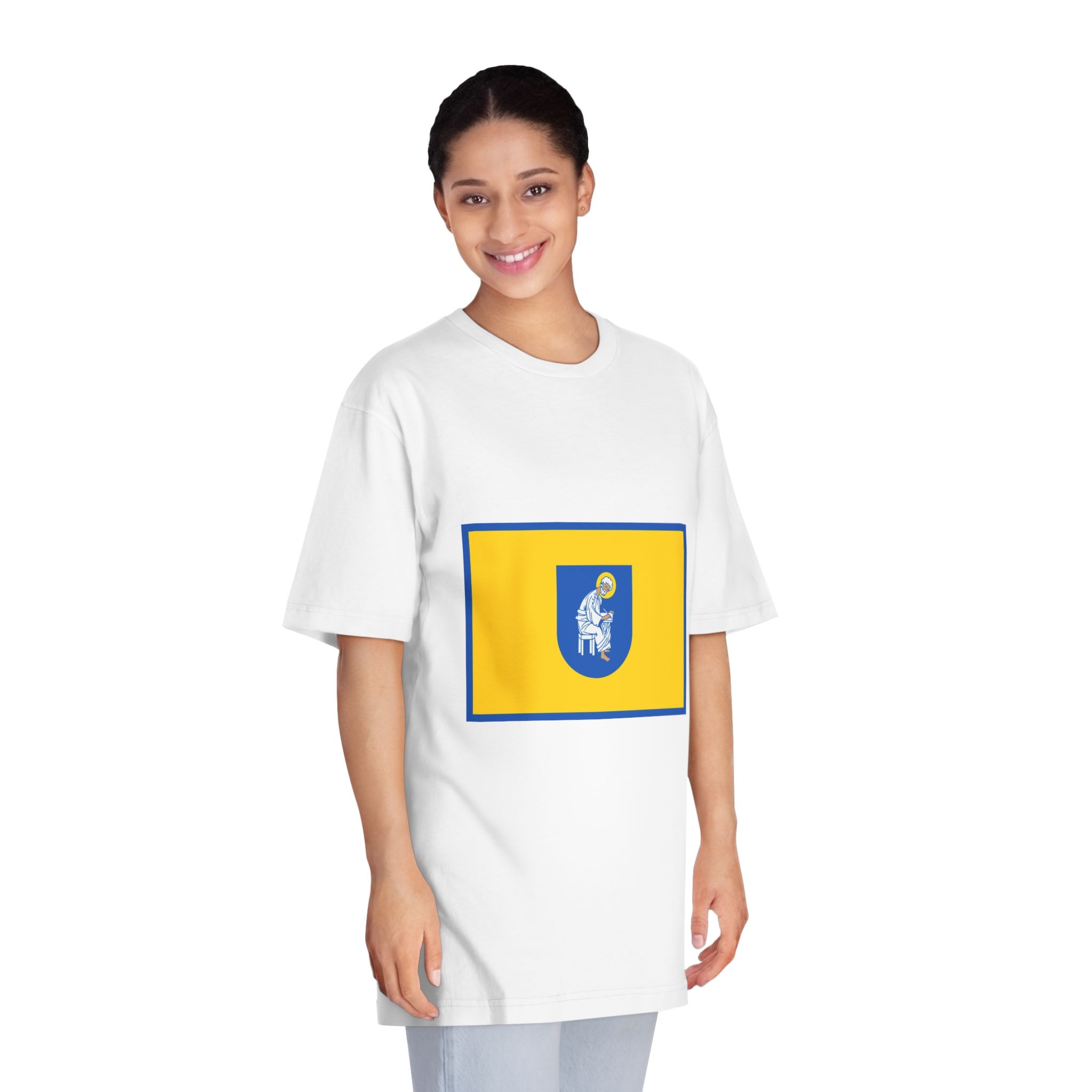 Flag of Pechersk District In Kyiv Unisex Classic Crewneck T Shirt - Image 3