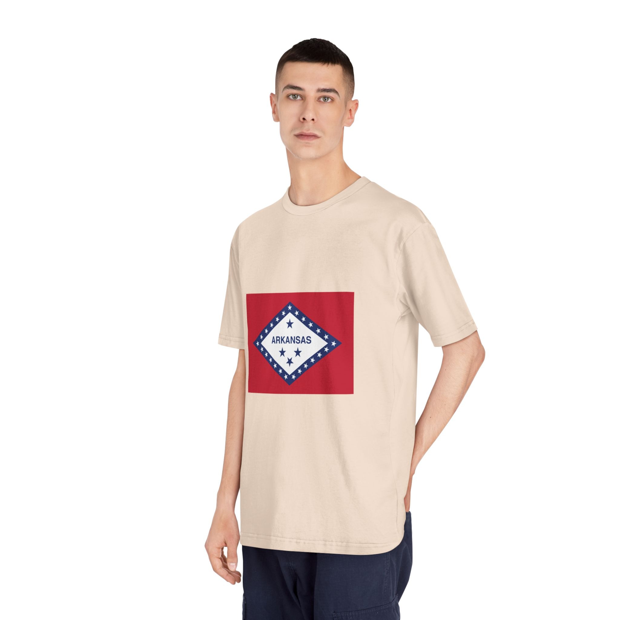Flag of Arkansas Unisex Classic Crewneck T Shirt - Image 12