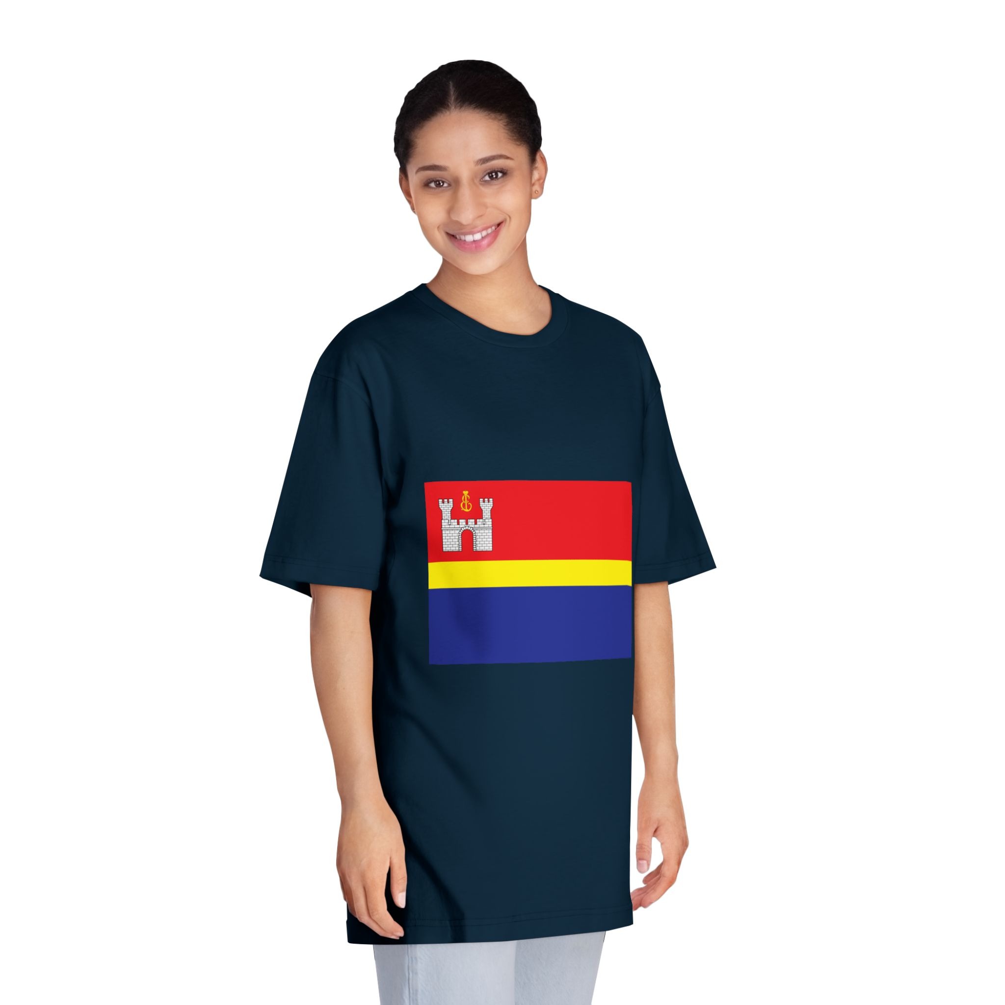 Flag of Kaliningrad Oblast Unisex Classic Crewneck T Shirt - Image 19