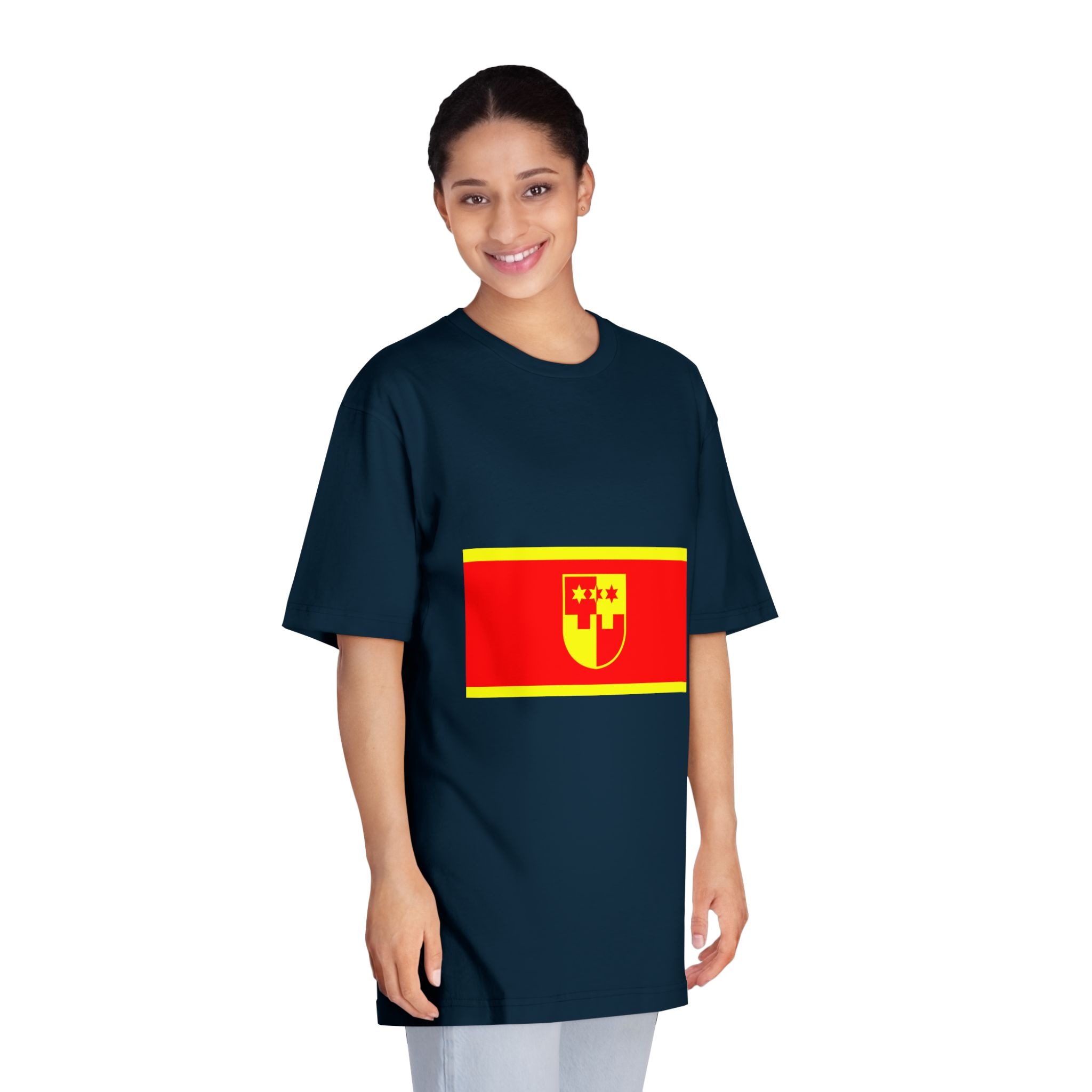Flag of Krapina Zagorje County Unisex Classic Crewneck T Shirt - Image 19