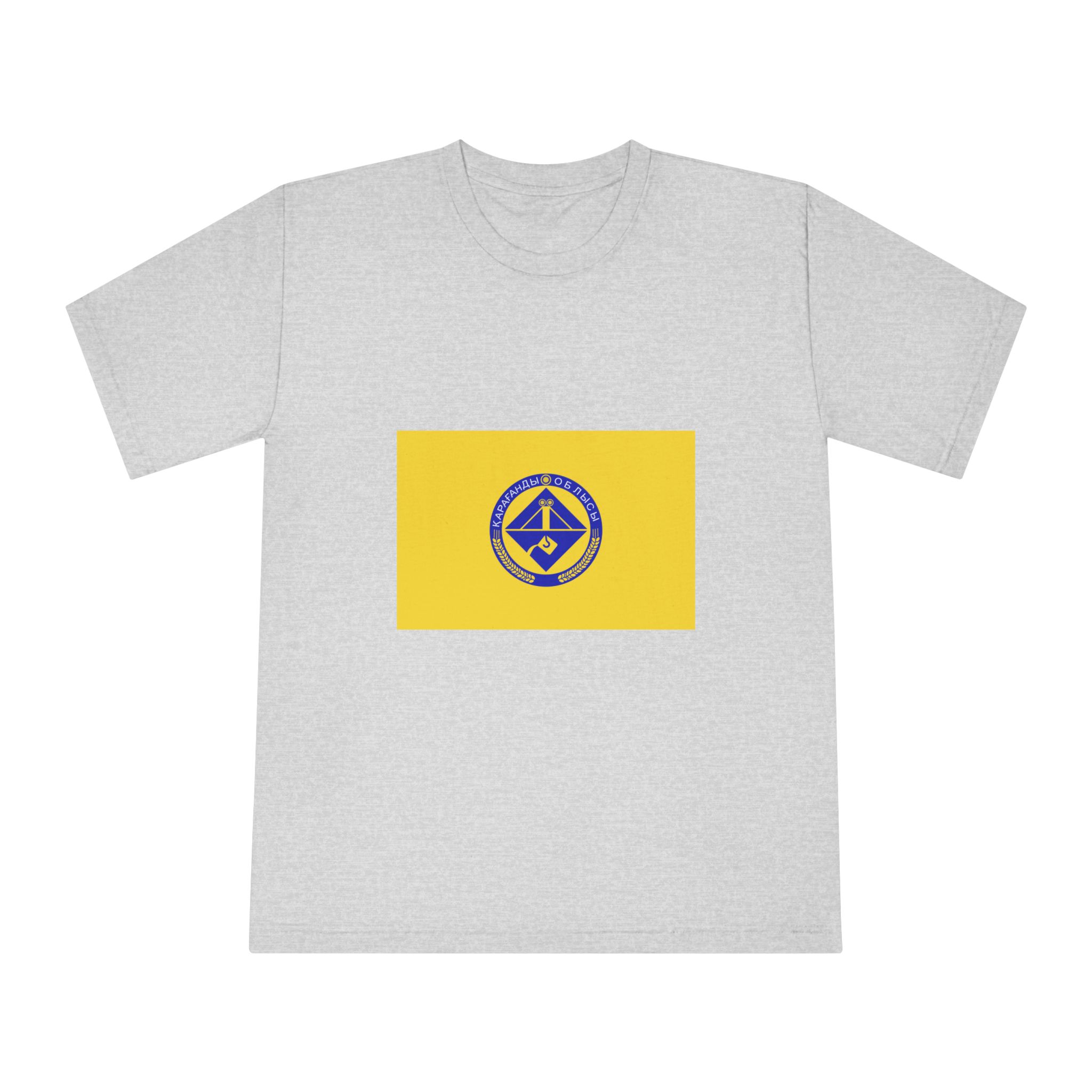 Flag of Karagandy Oblast Unisex Classic Crewneck T Shirt - Image 13