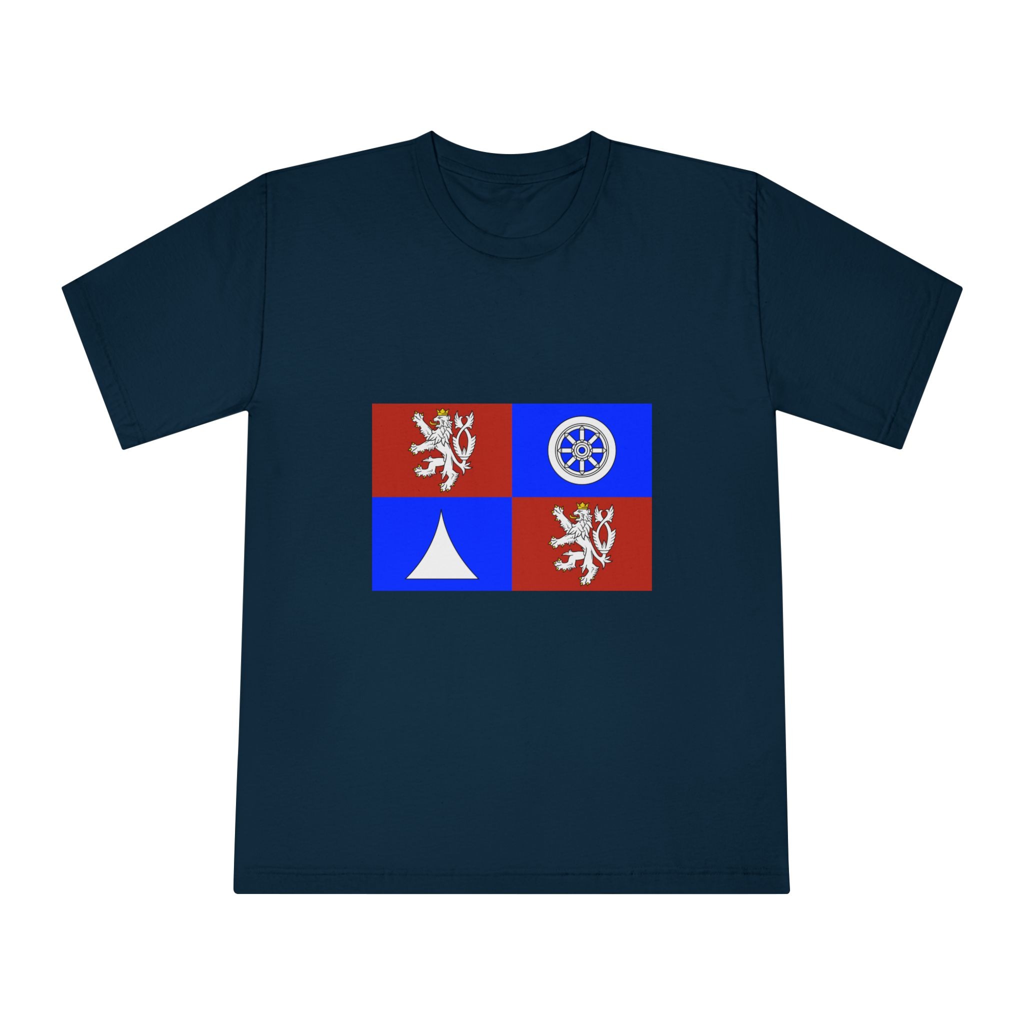 Flag of Liberec Region Unisex Classic Crewneck T Shirt - Image 17