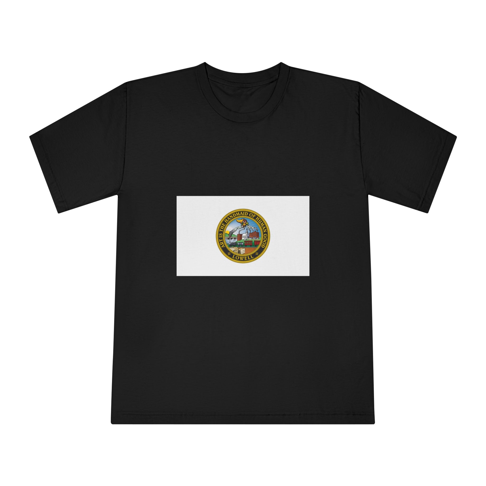 Flag of Lowell, Massachusetts Unisex Classic Crewneck T Shirt - Image 5