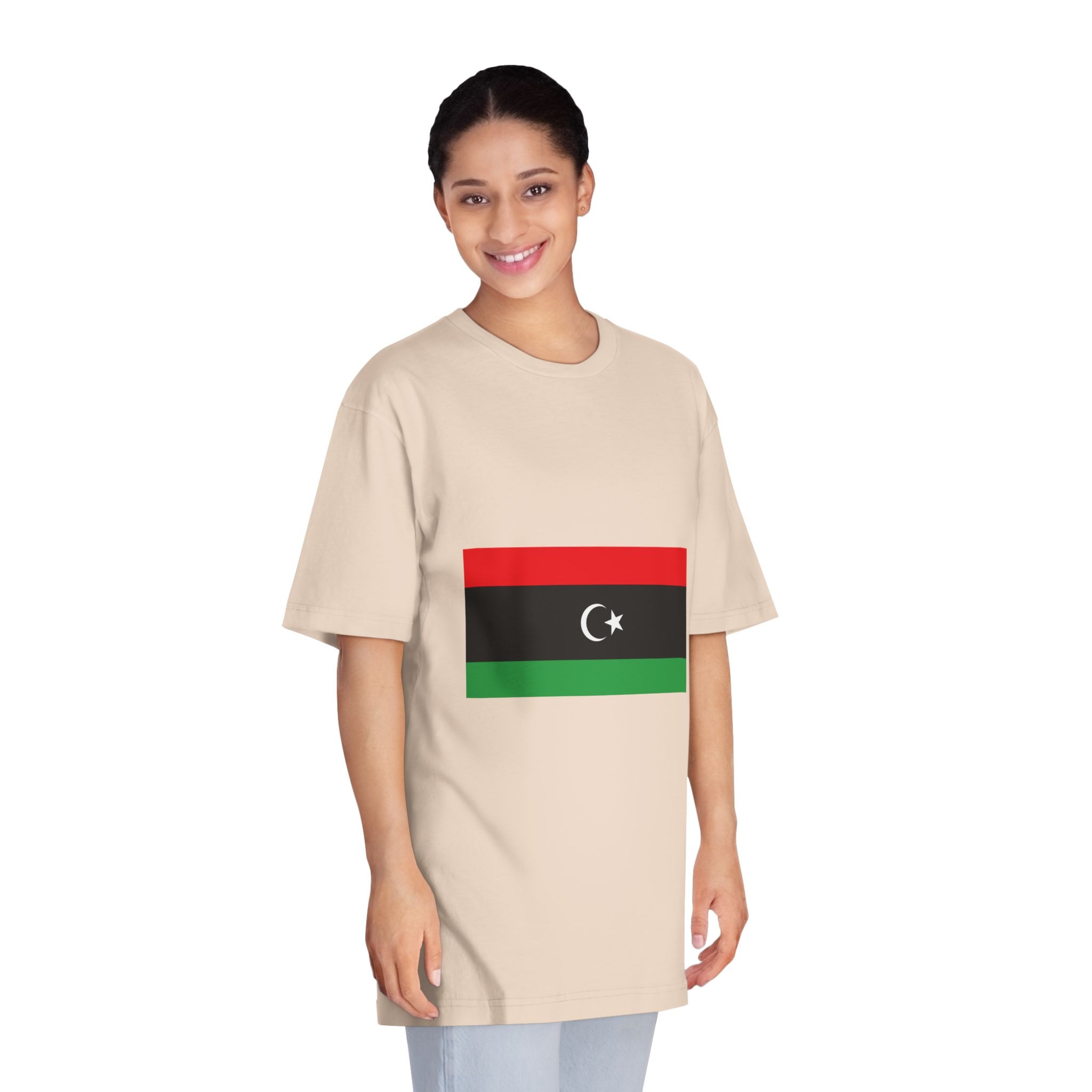 Flag of Libya Unisex Classic Crewneck T Shirt - Image 11