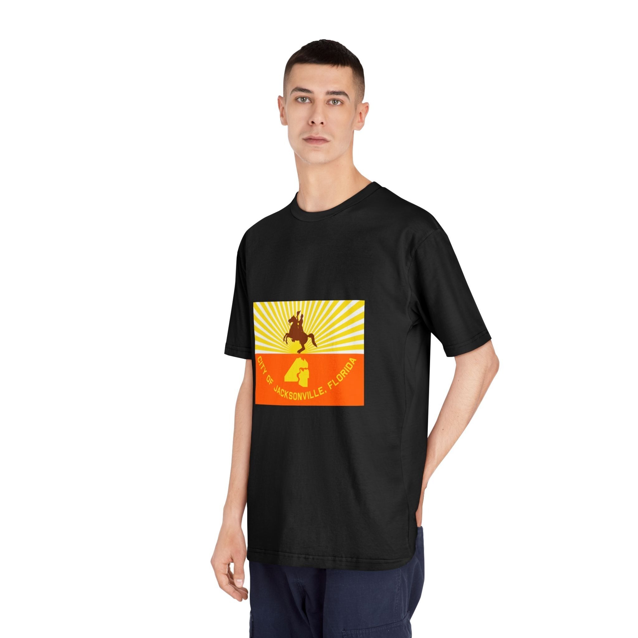 Flag of Jacksonville, Florida Unisex Classic Crewneck T Shirt - Image 8