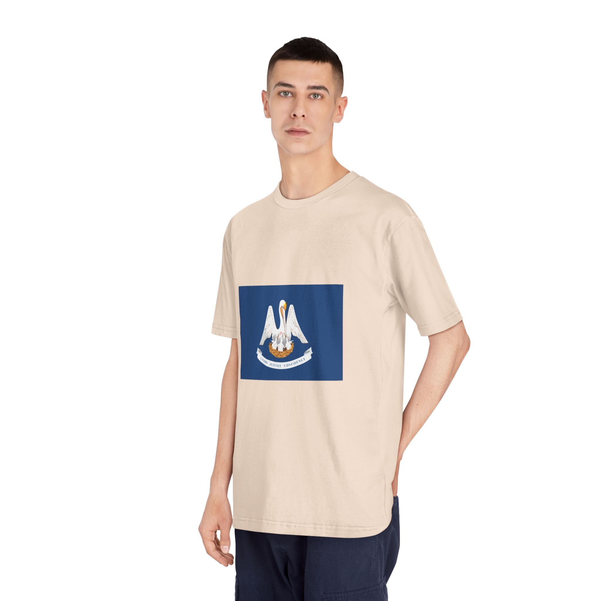 Flag of Louisiana Unisex Classic Crewneck T Shirt - Image 12