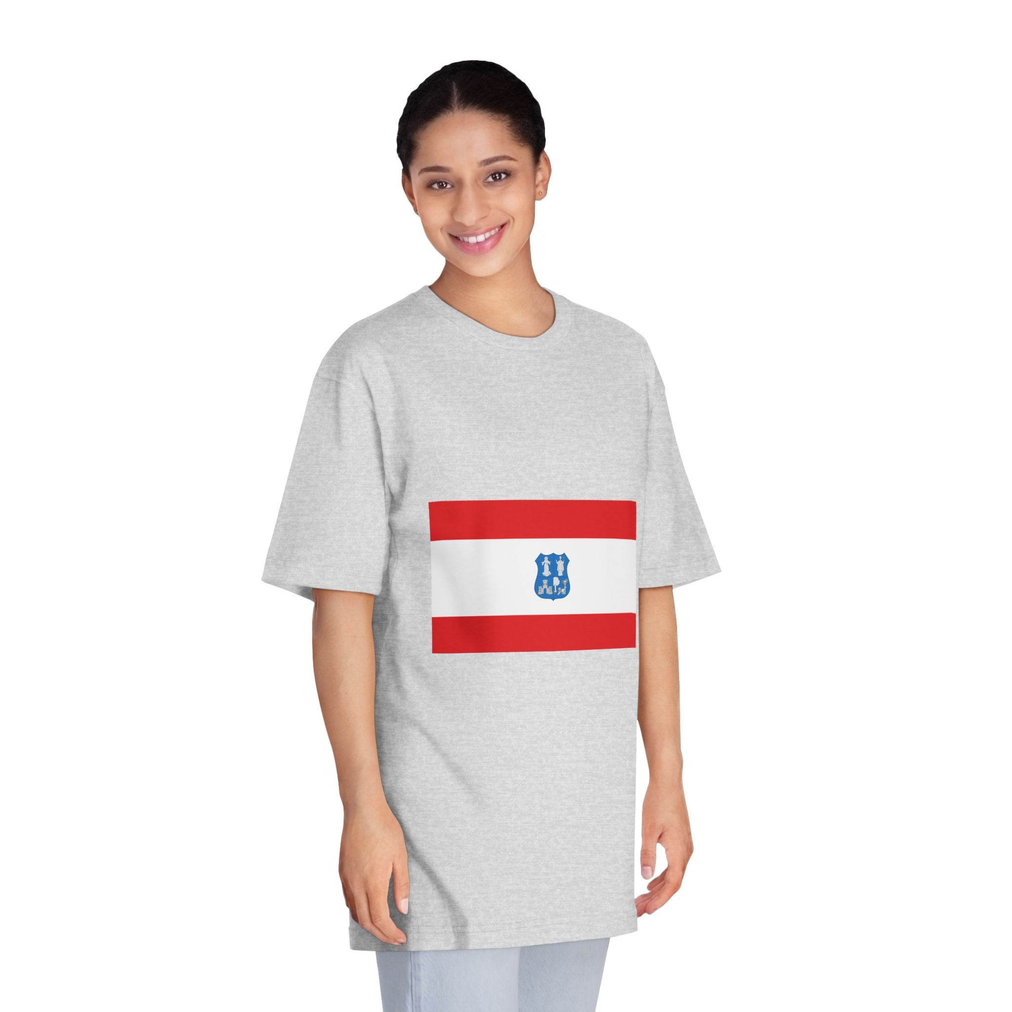 Flag of Asunción Unisex Classic Crewneck T Shirt - Image 15