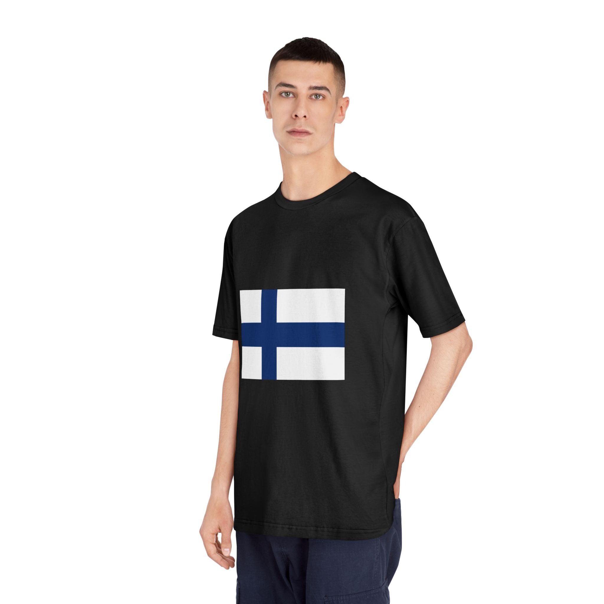 Flag of Finland Unisex Classic Crewneck T Shirt - Image 8