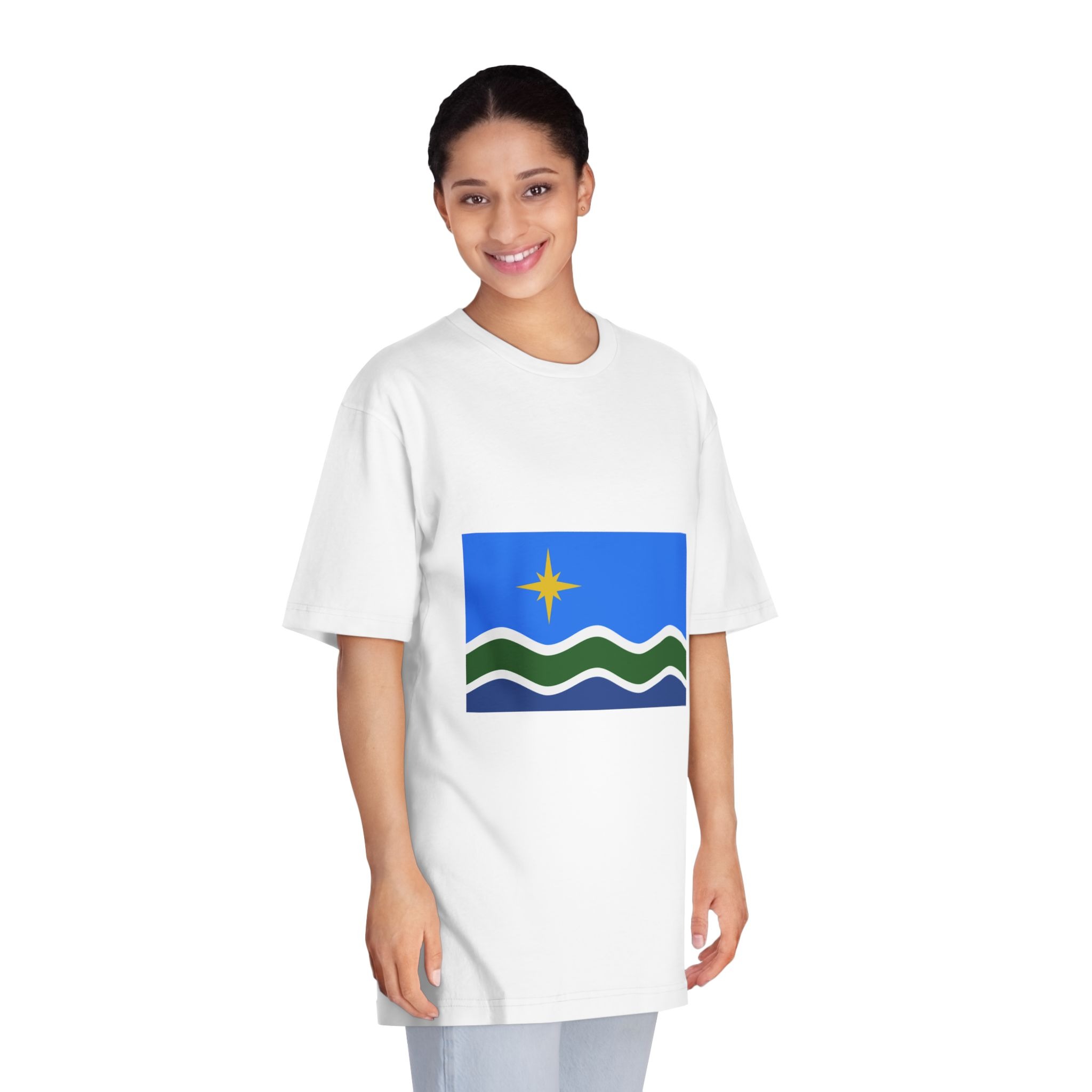 Flag of Duluth, Minnesota Unisex Classic Crewneck T Shirt - Image 3