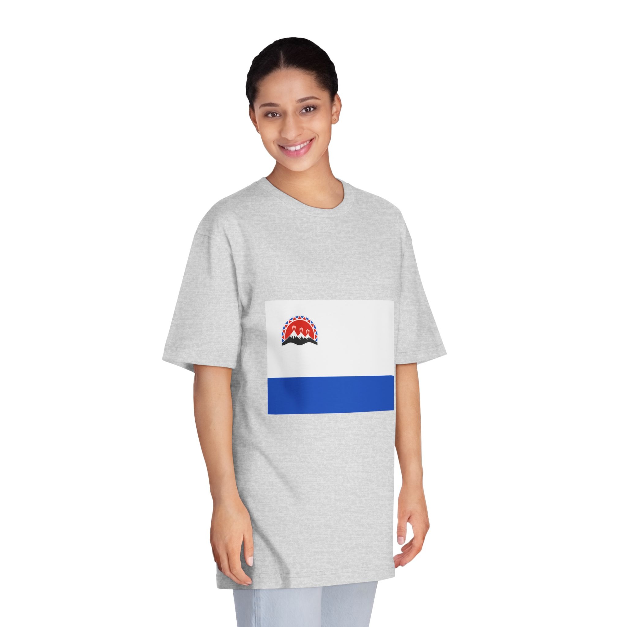 Flag of Kamchatka Krai Unisex Classic Crewneck T Shirt - Image 15