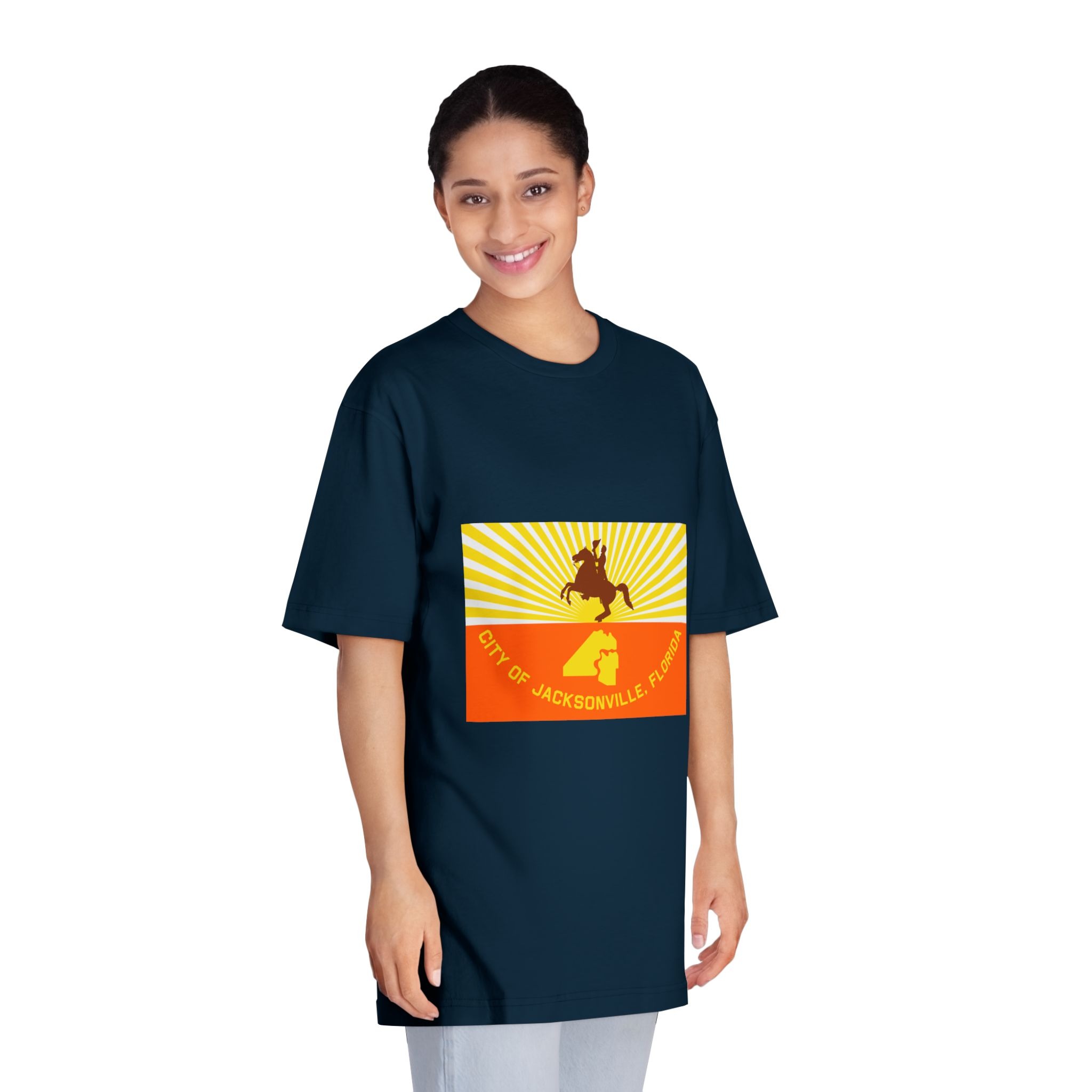 Flag of Jacksonville, Florida Unisex Classic Crewneck T Shirt - Image 19