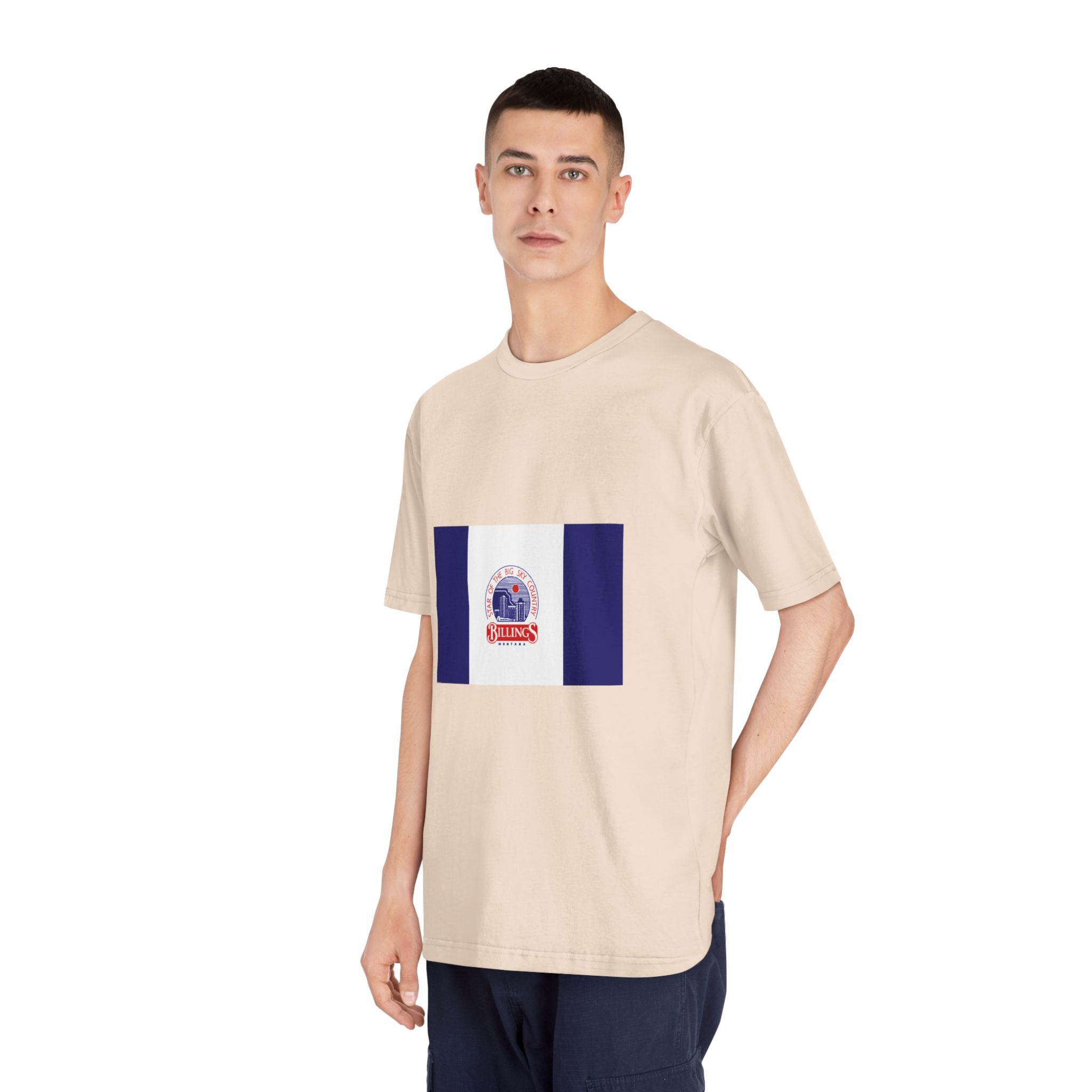 Flag of Billings, Montana Unisex Classic Crewneck T Shirt - Image 12