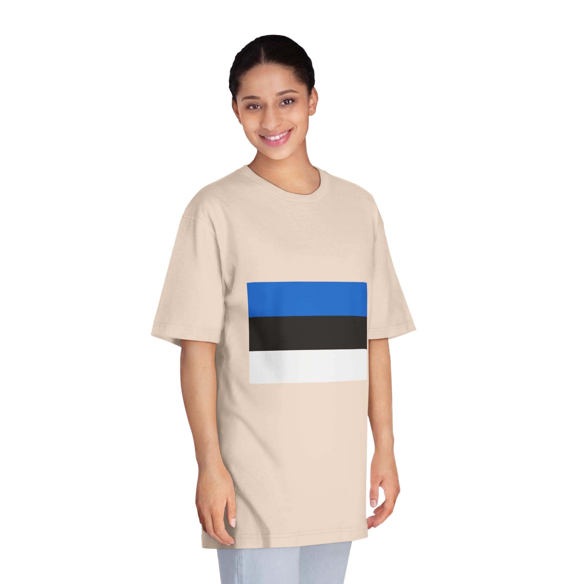 Flag of Estonia Unisex Classic Crewneck T Shirt - Image 11