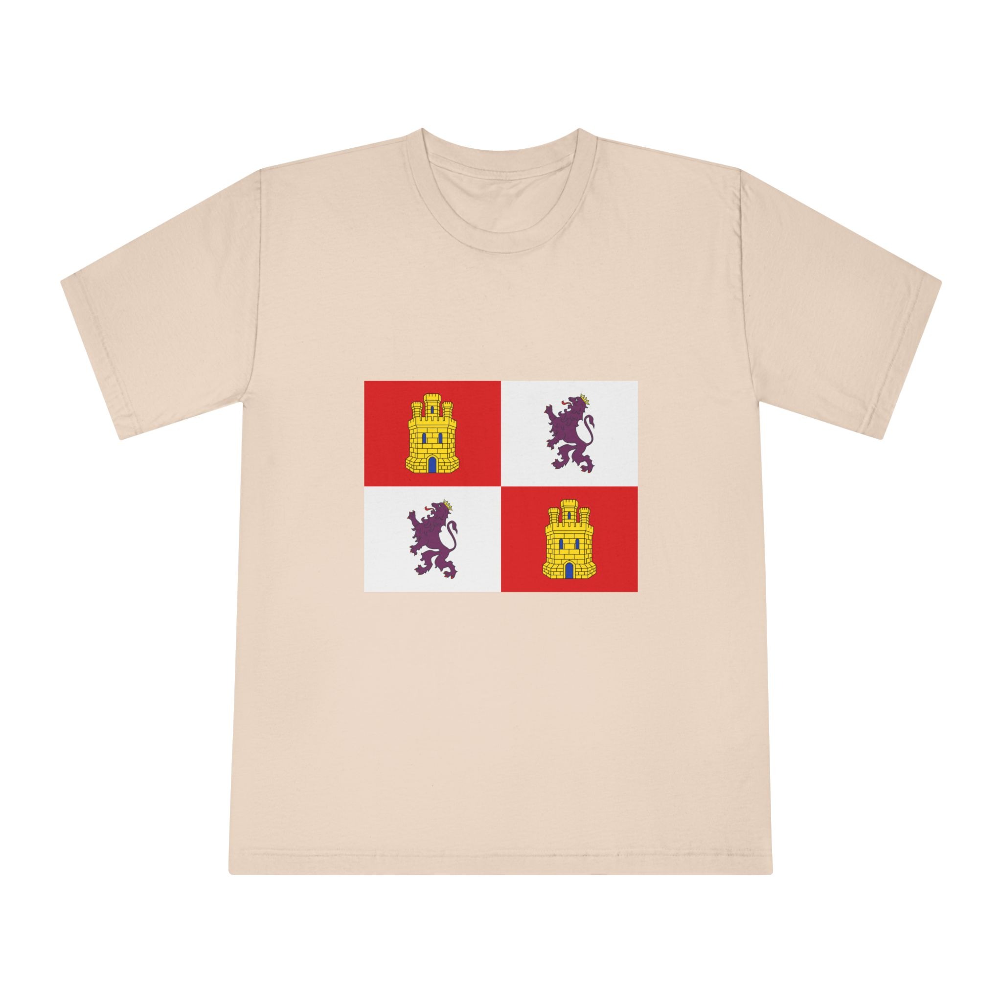 Flag of Castile and León Unisex Classic Crewneck T Shirt - Image 9