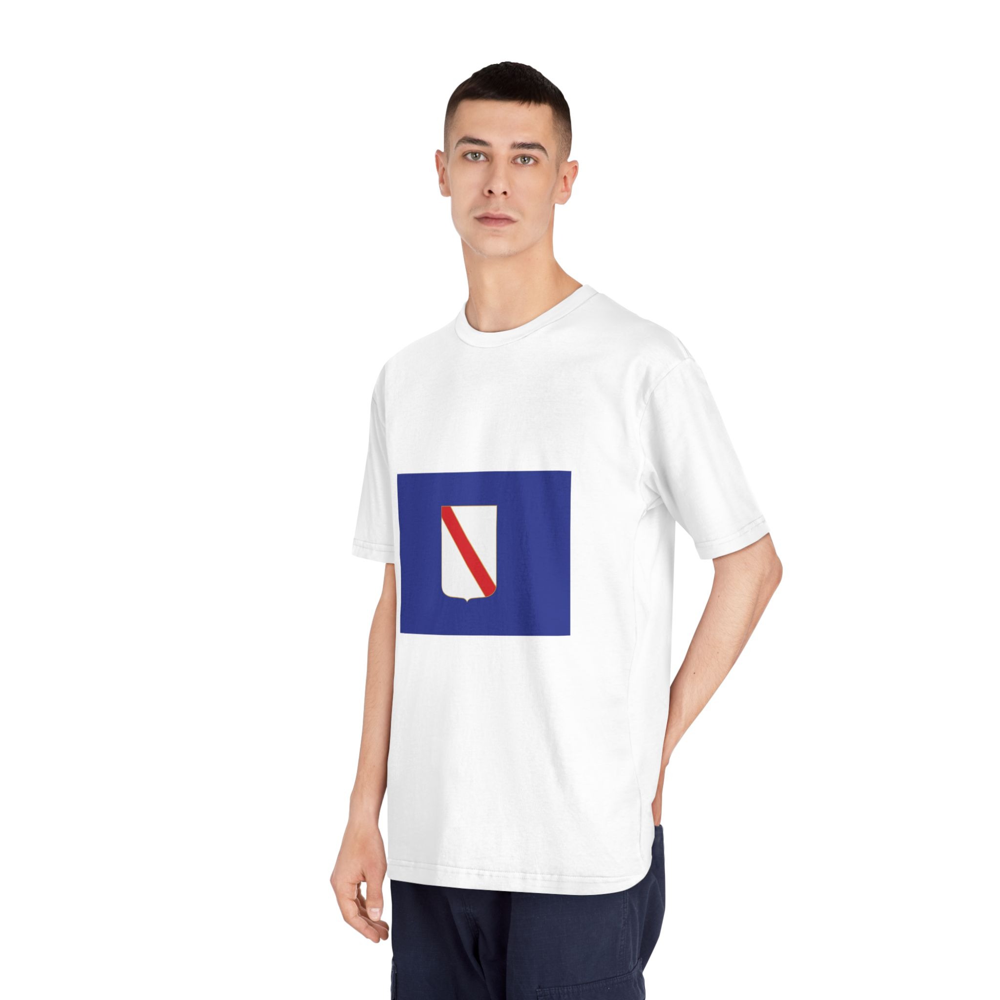 Flag of Campania Unisex Classic Crewneck T Shirt - Image 4