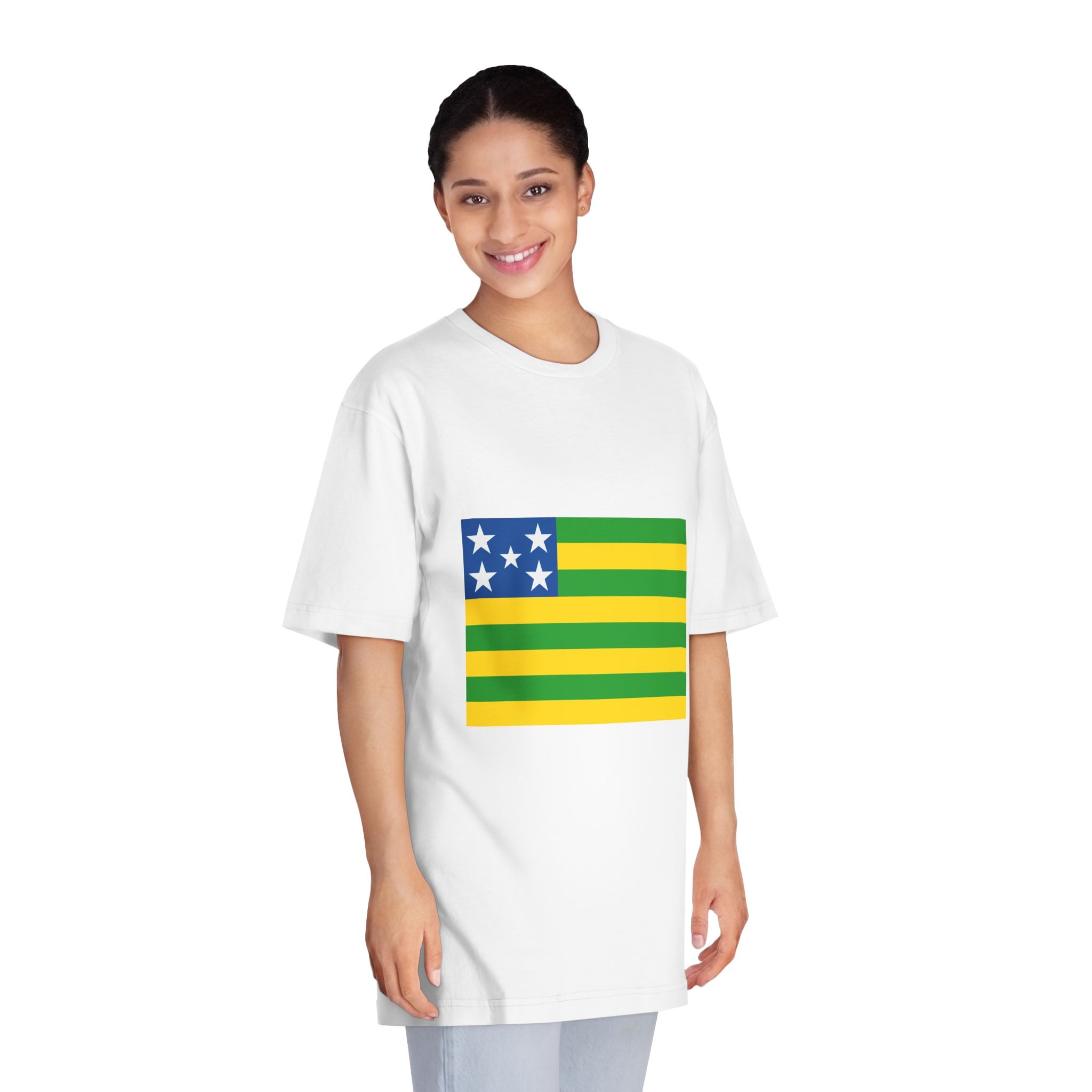 Flag of Goiás Unisex Classic Crewneck T Shirt - Image 3
